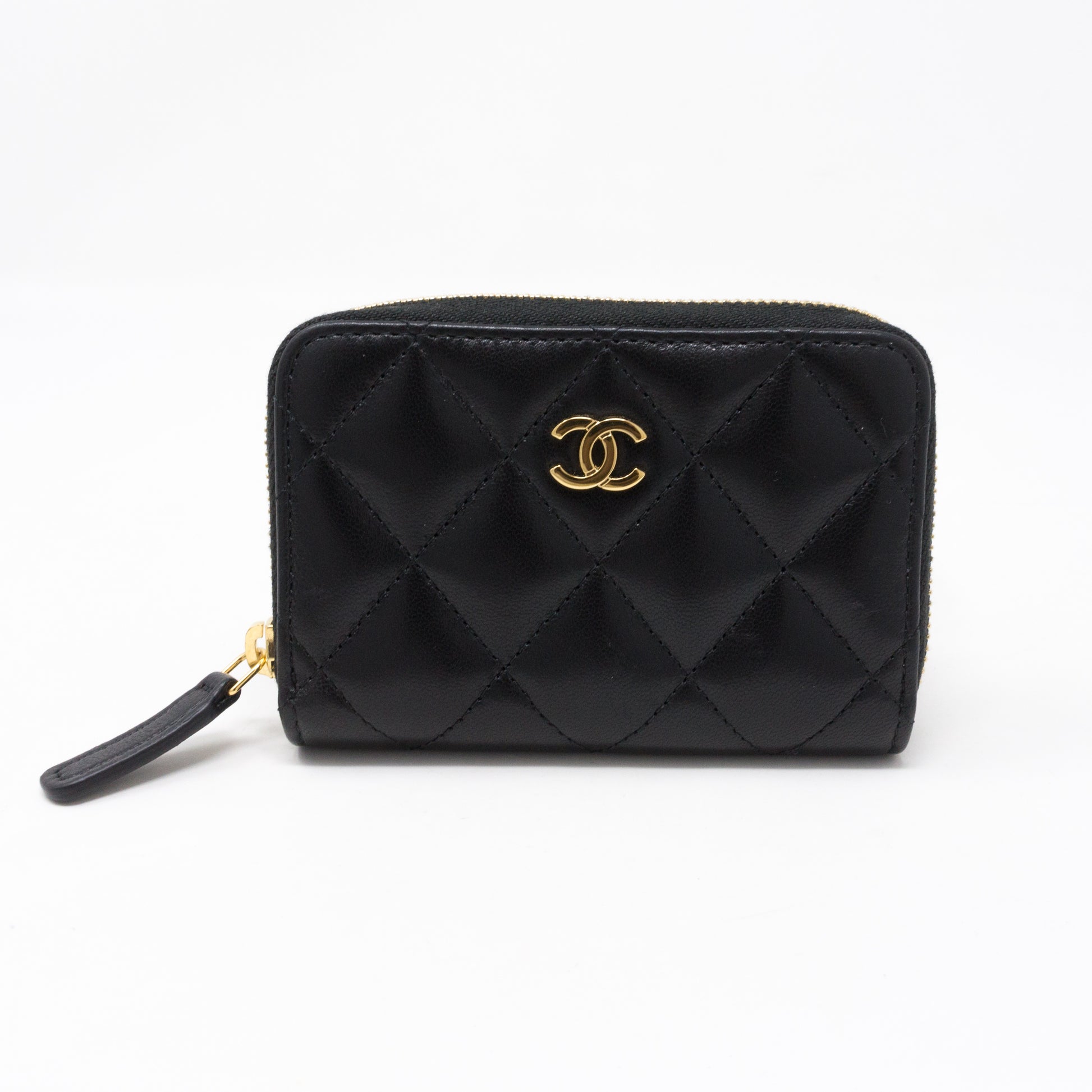 Chanel Classic Zipped Coin Purse AP3131 Black in Grained Calfskin Leather  with Gold-Tone - US