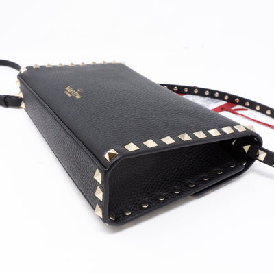 Rockstud Crossbody Black Leather
