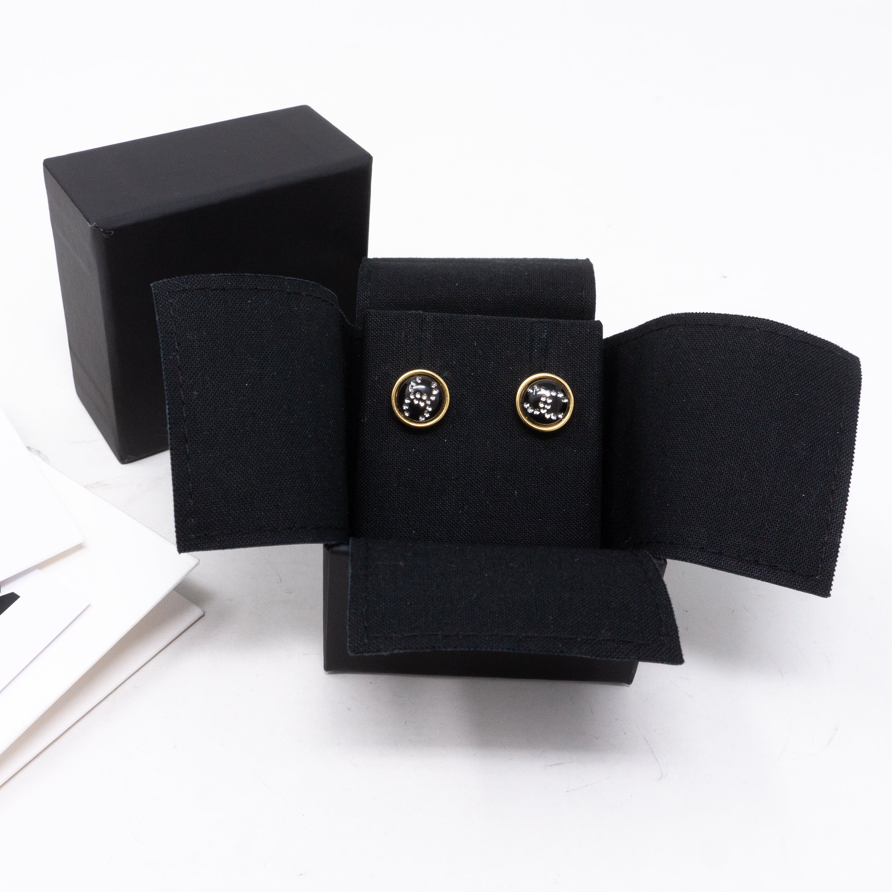 CC Lucky Coco Earrings Black Gold