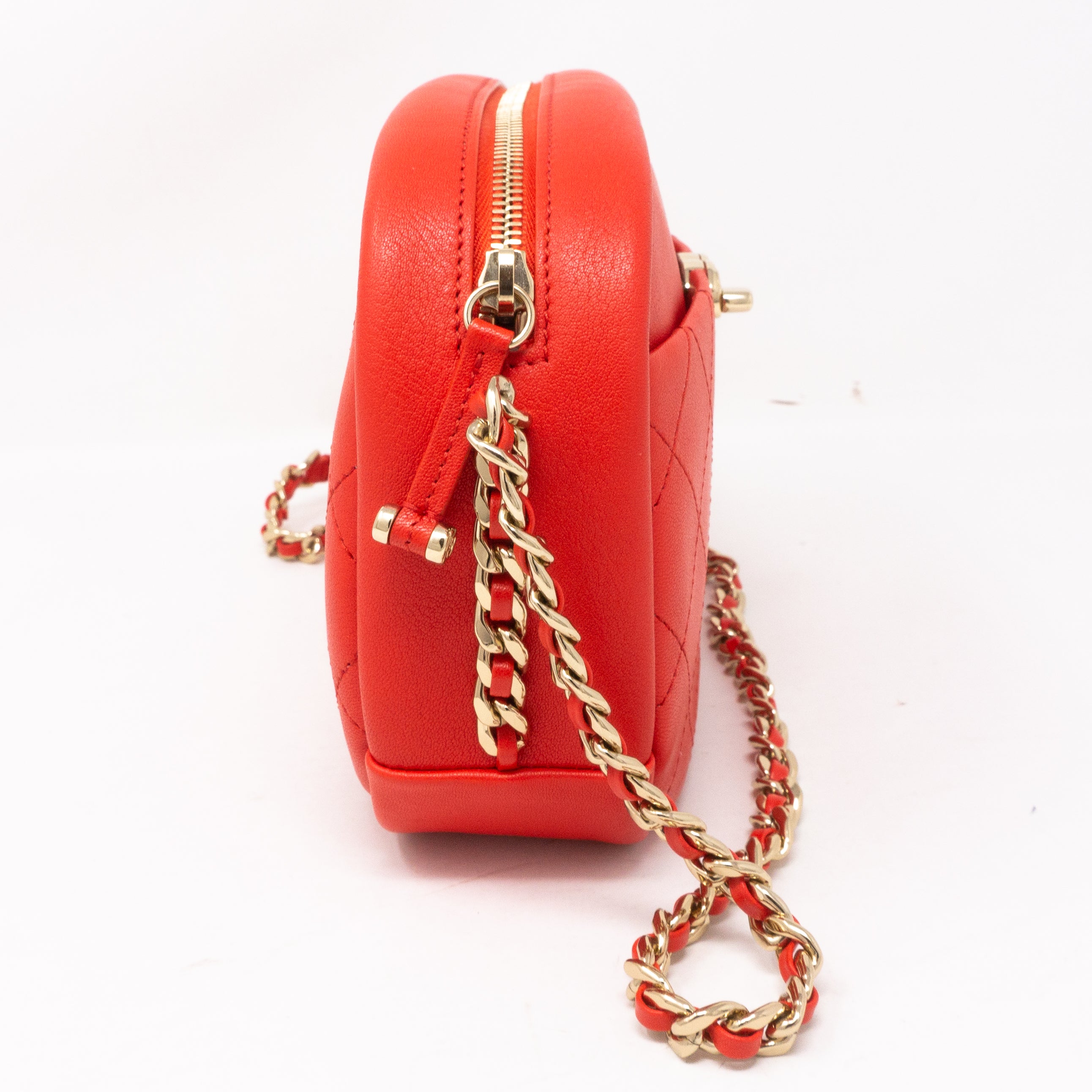 Casual Trip Camera Case Red Leather