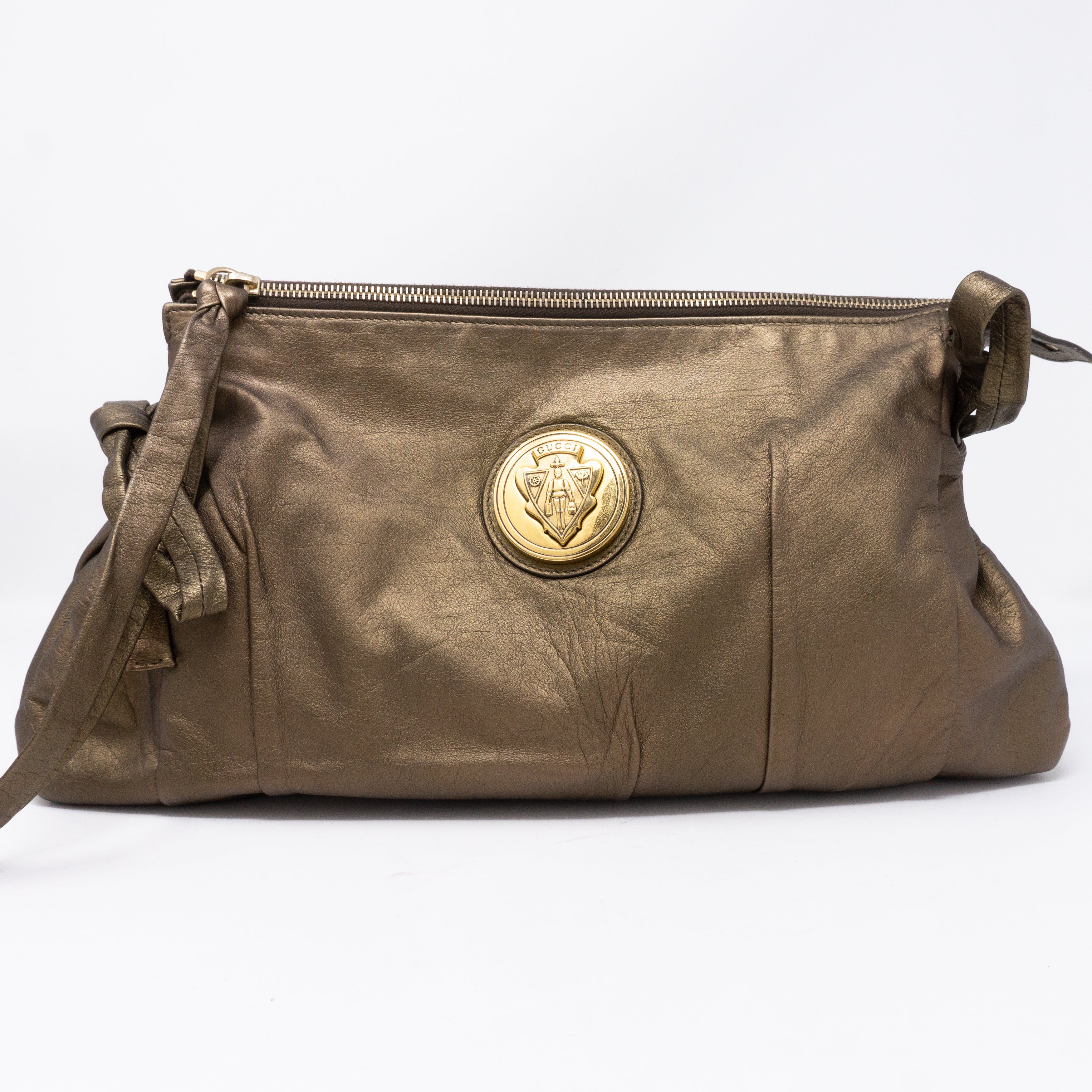 Hysteria Clutch Bronze Leather