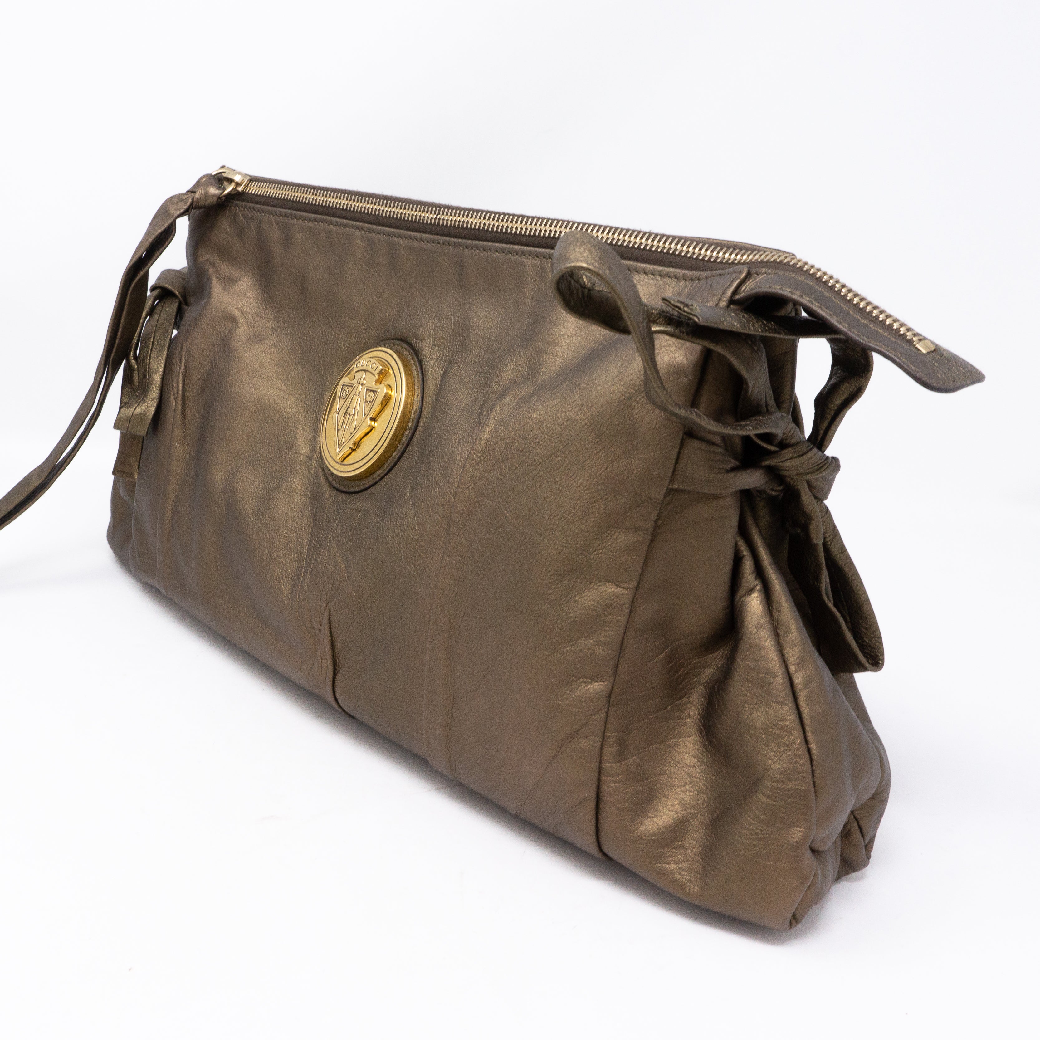 Hysteria Clutch Bronze Leather