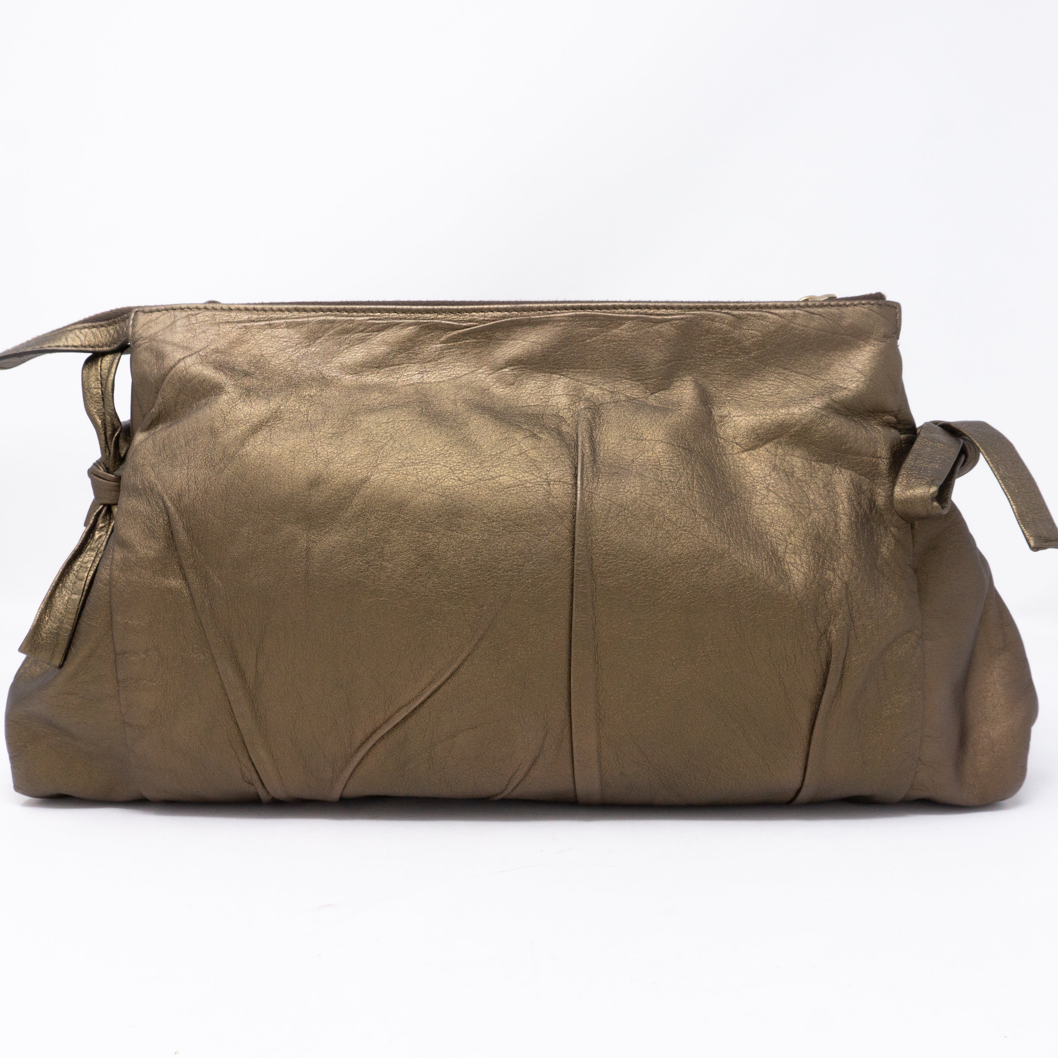 Hysteria Clutch Bronze Leather