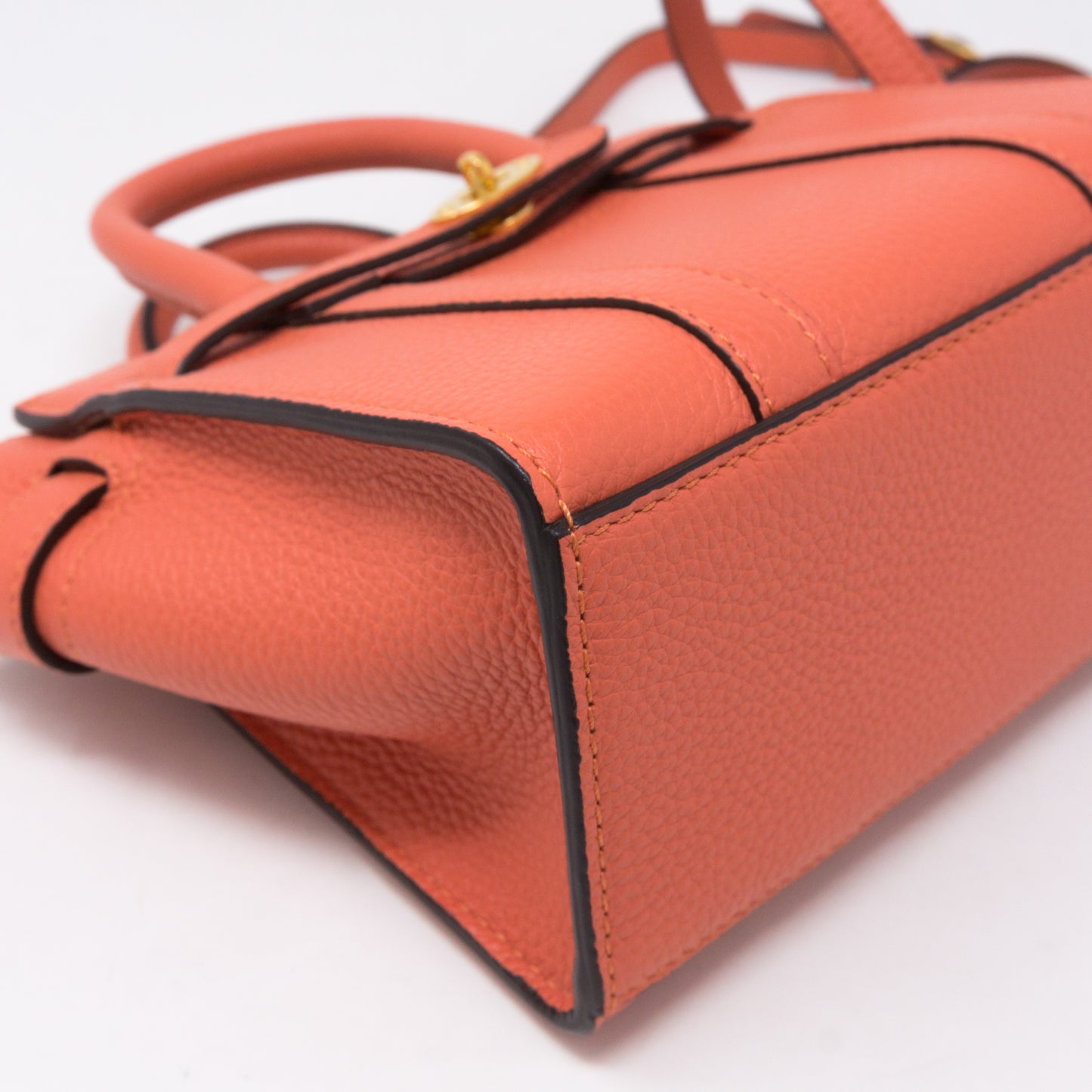 Micro Zipped Bayswater Coral Rose Leather