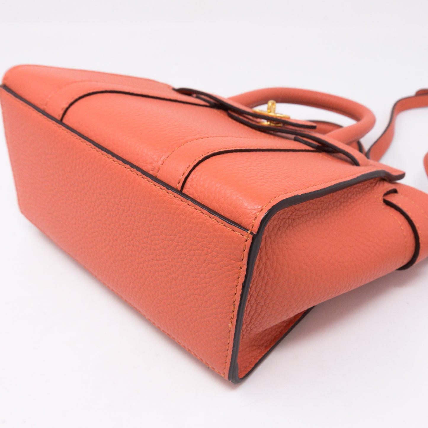 Micro Zipped Bayswater Coral Rose Leather