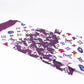 Monogram Map Silk Purple Scarf