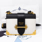Cahier White Black Leather Bag