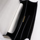 Cahier White Black Leather Bag