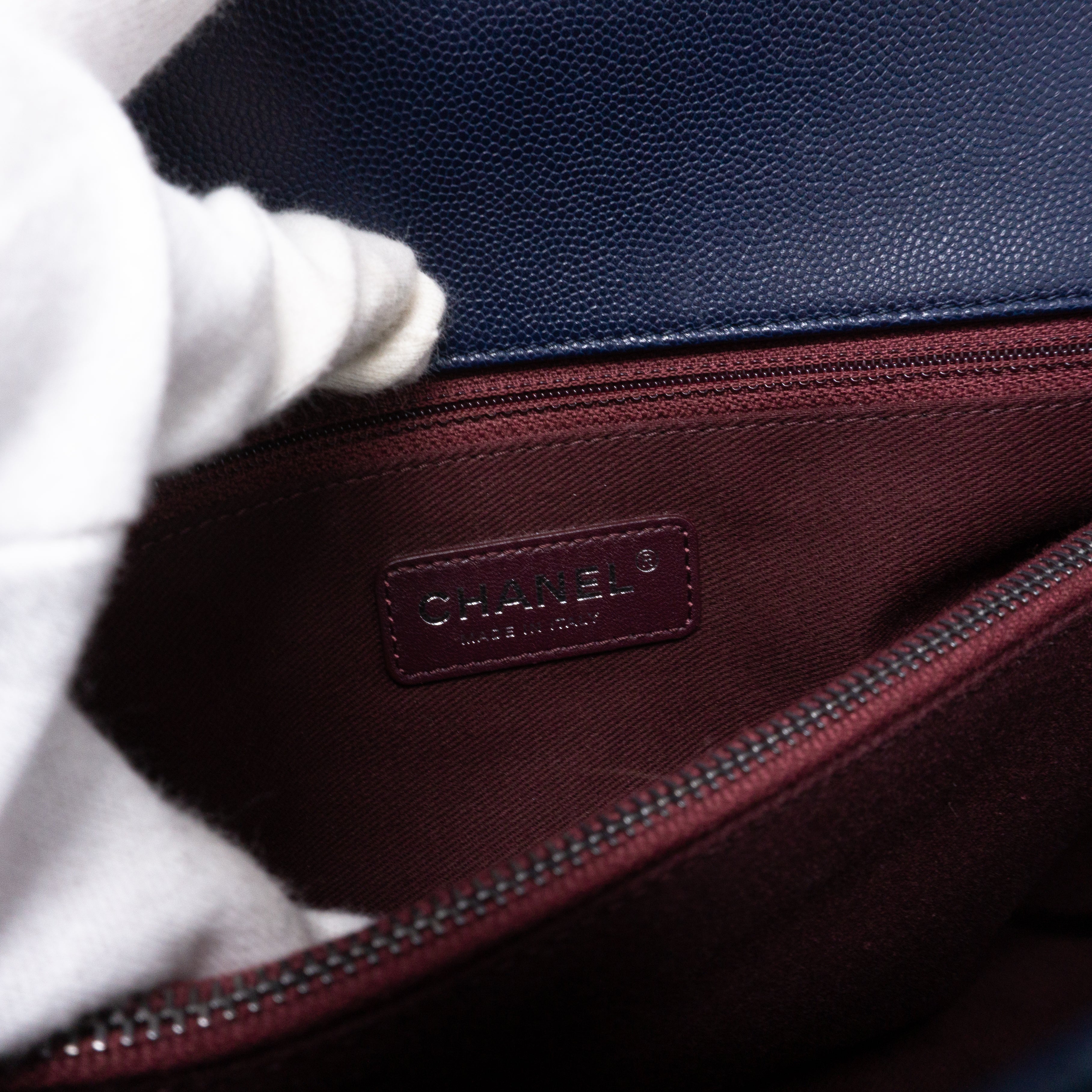 Coco Handle Navy Blue Caviar