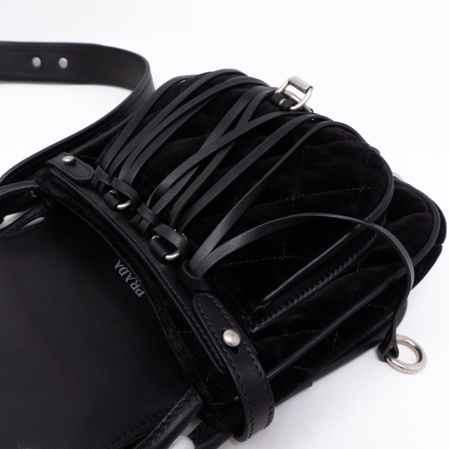 Corsaire Black Velvet Leather Bag