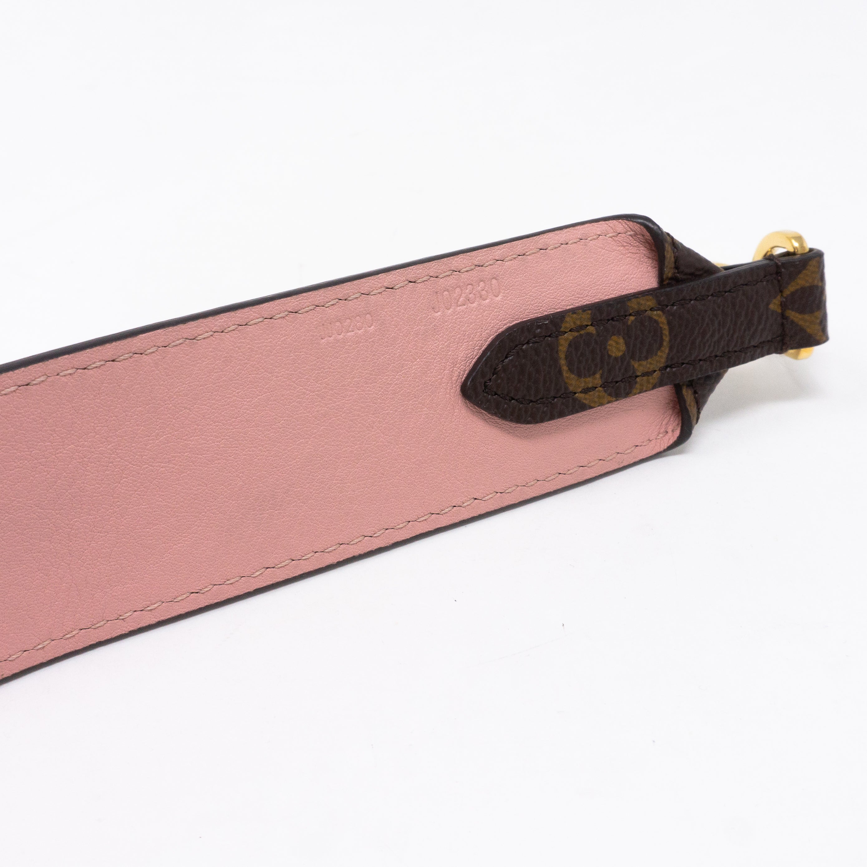 Bandoulière Monogram Rose Poudre Shoulder Strap