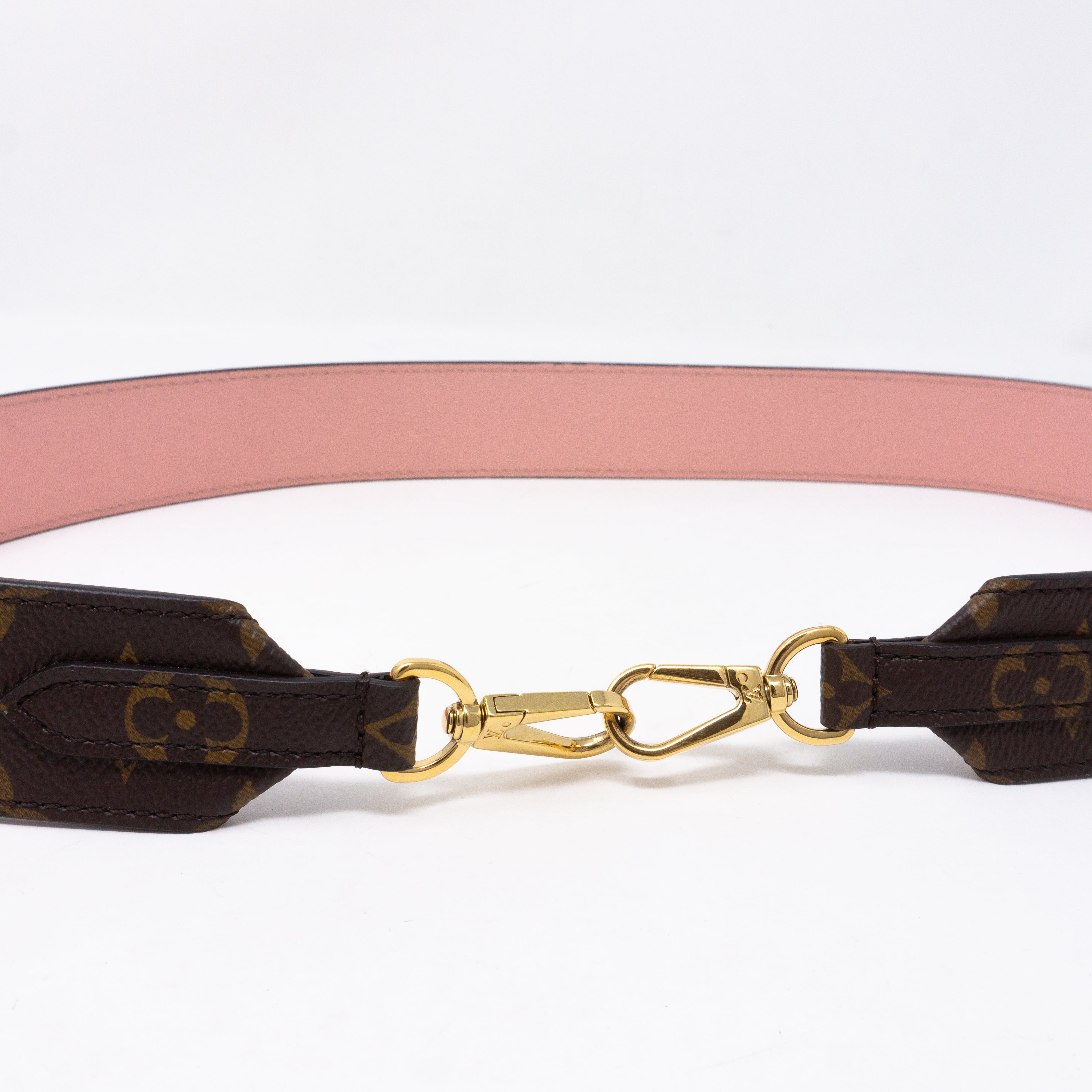 Bandoulière Monogram Rose Poudre Shoulder Strap