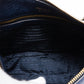 Crossbody Canvas Strap Bag Navy Leather