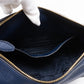 Crossbody Canvas Strap Bag Navy Leather