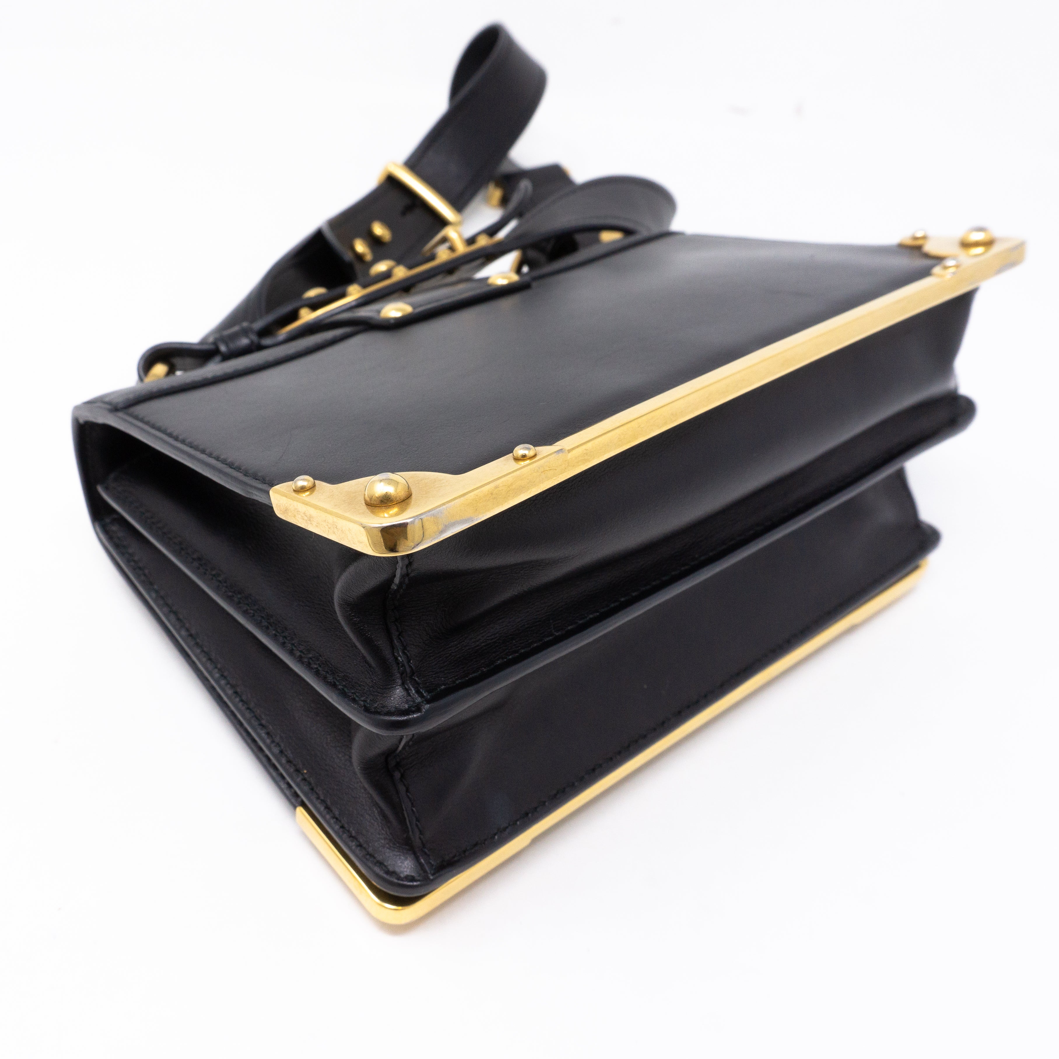 Cahier Black Leather Bag