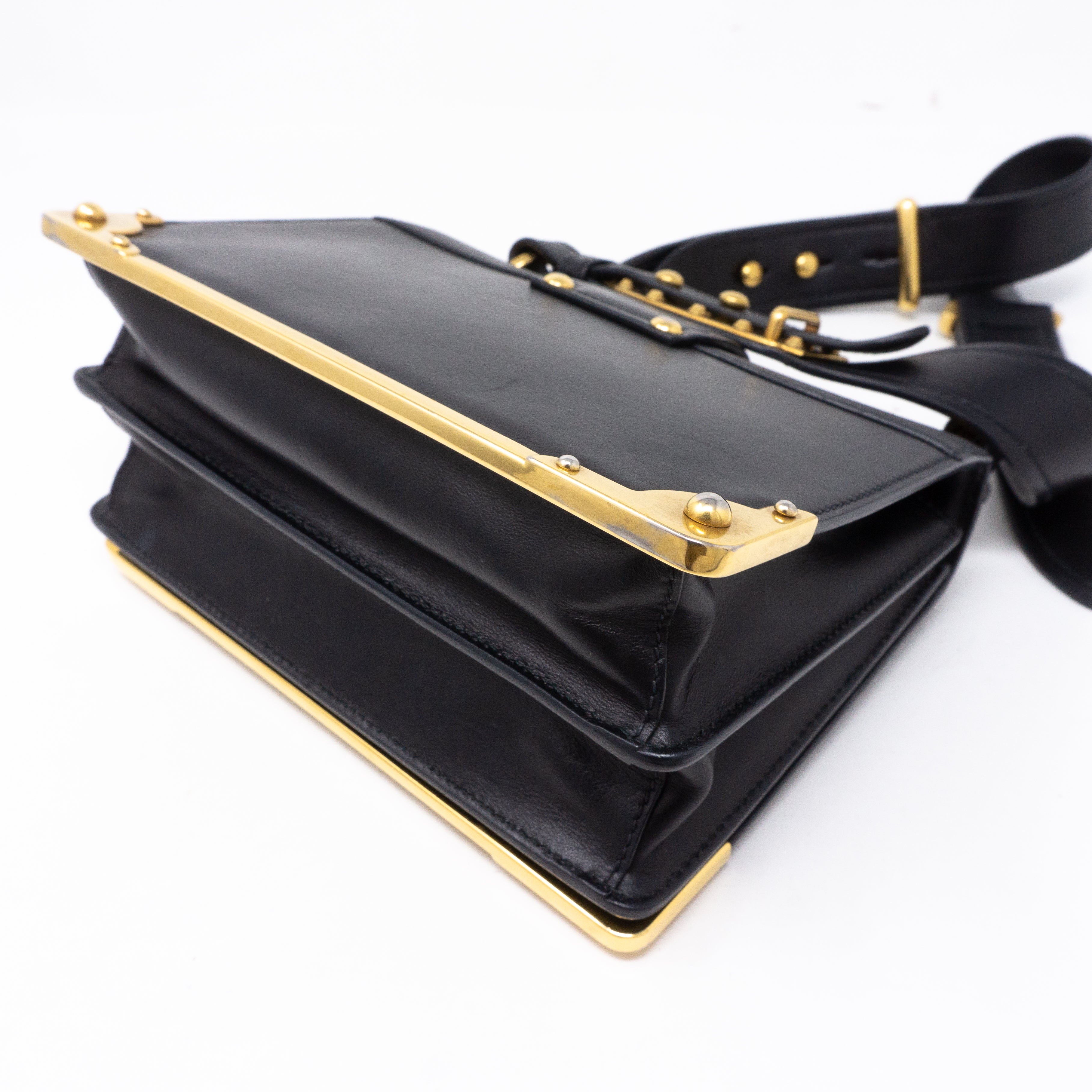 Cahier Black Leather Bag