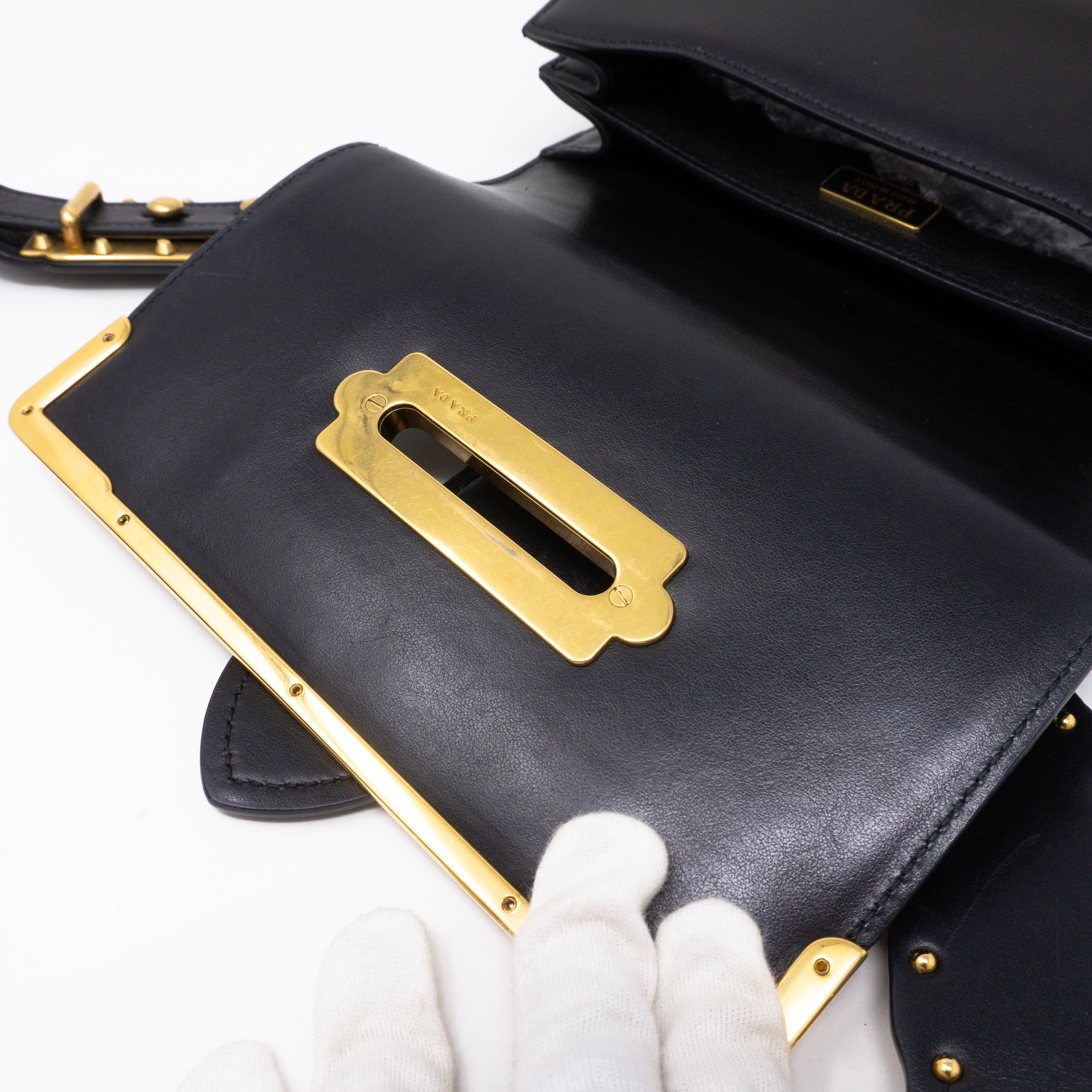 Cahier Black Leather Bag