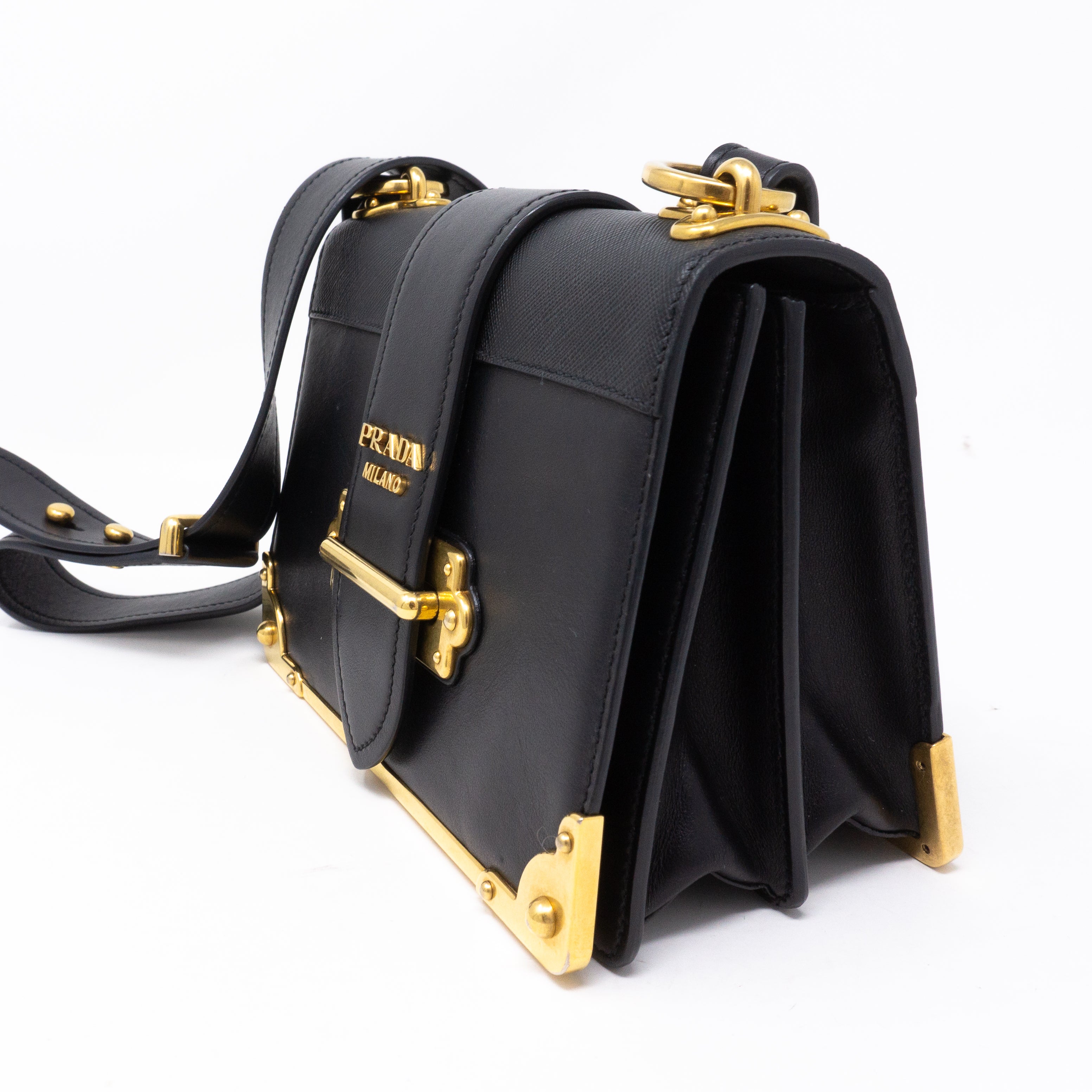 Cahier Black Leather Bag