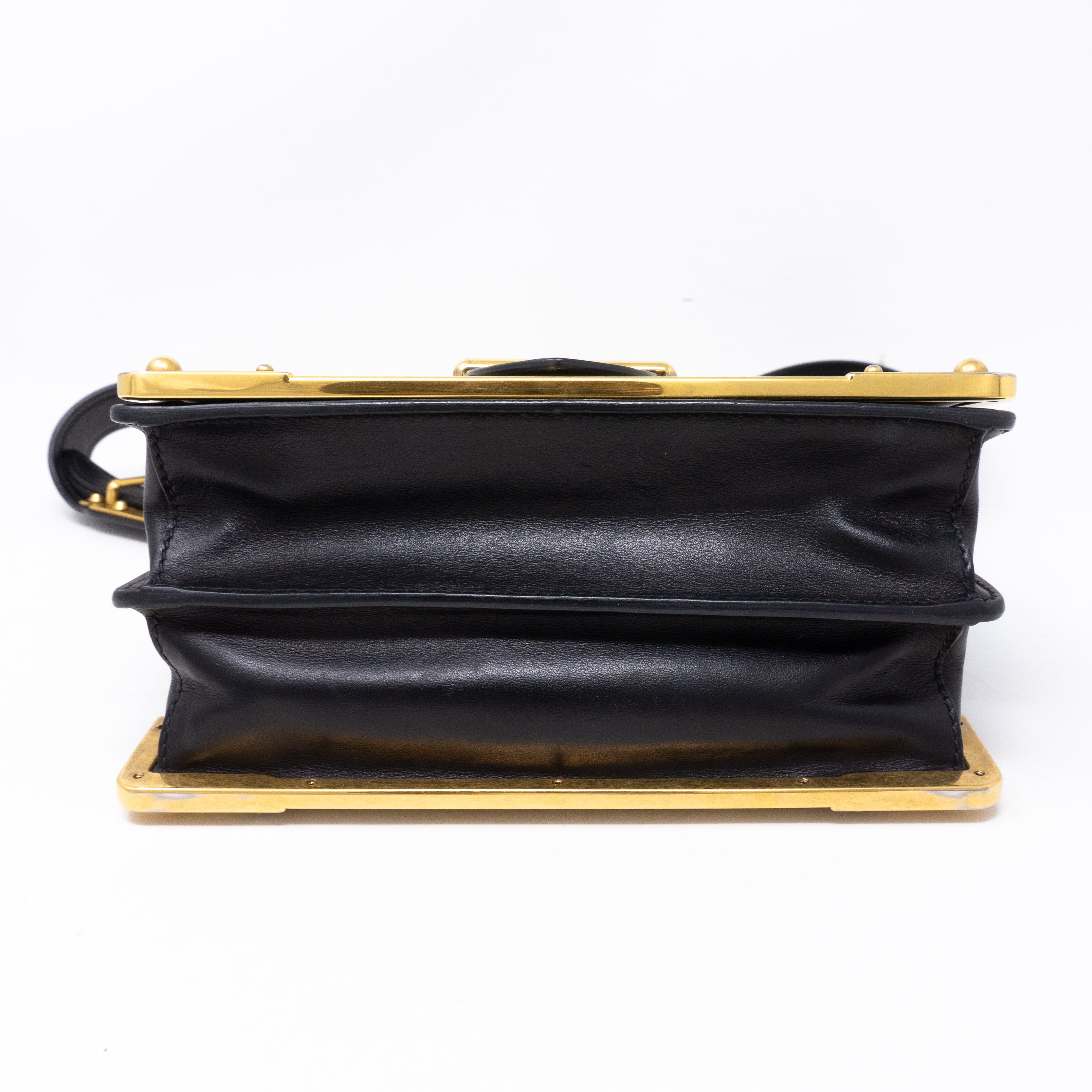 Cahier Black Leather Bag