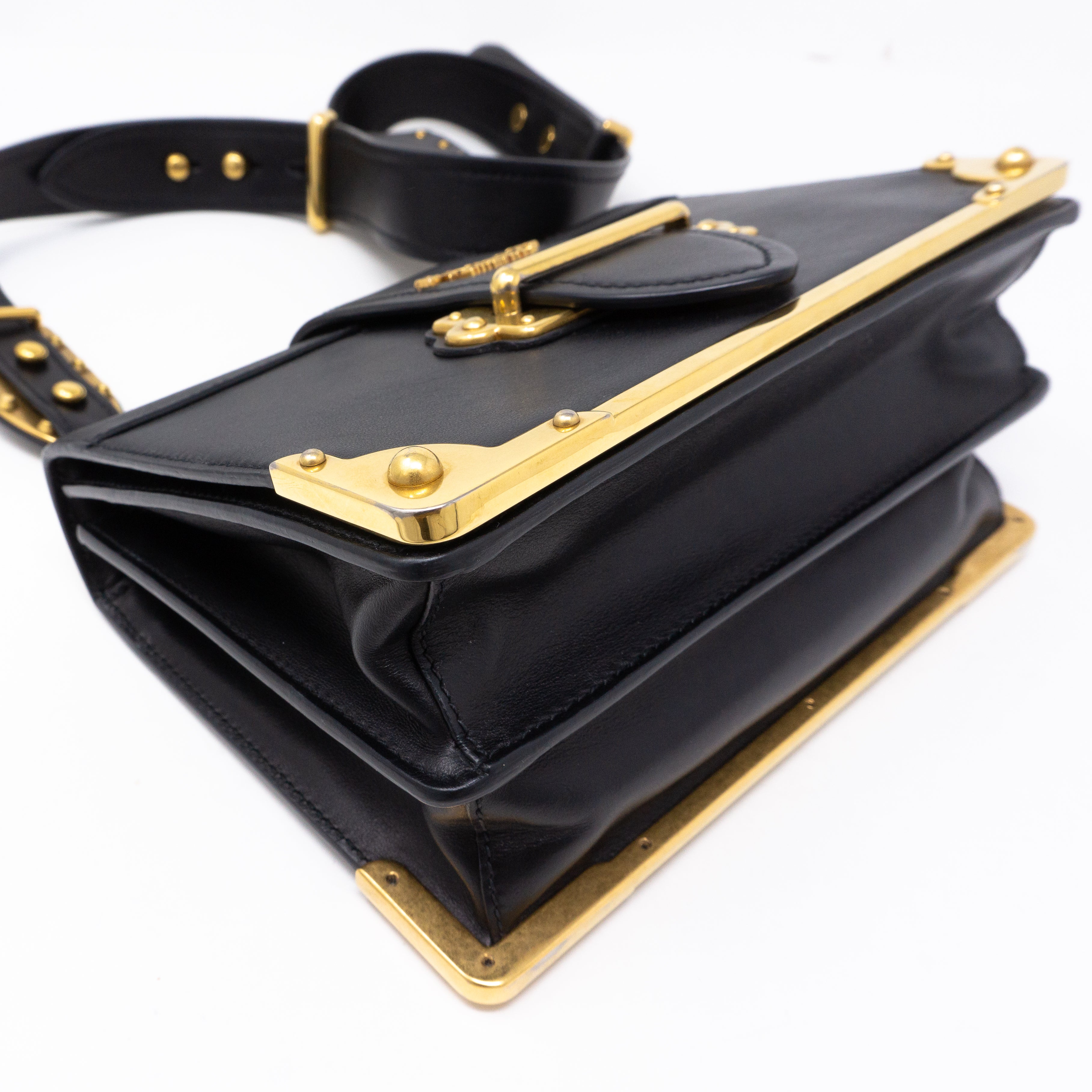 Cahier Black Leather Bag