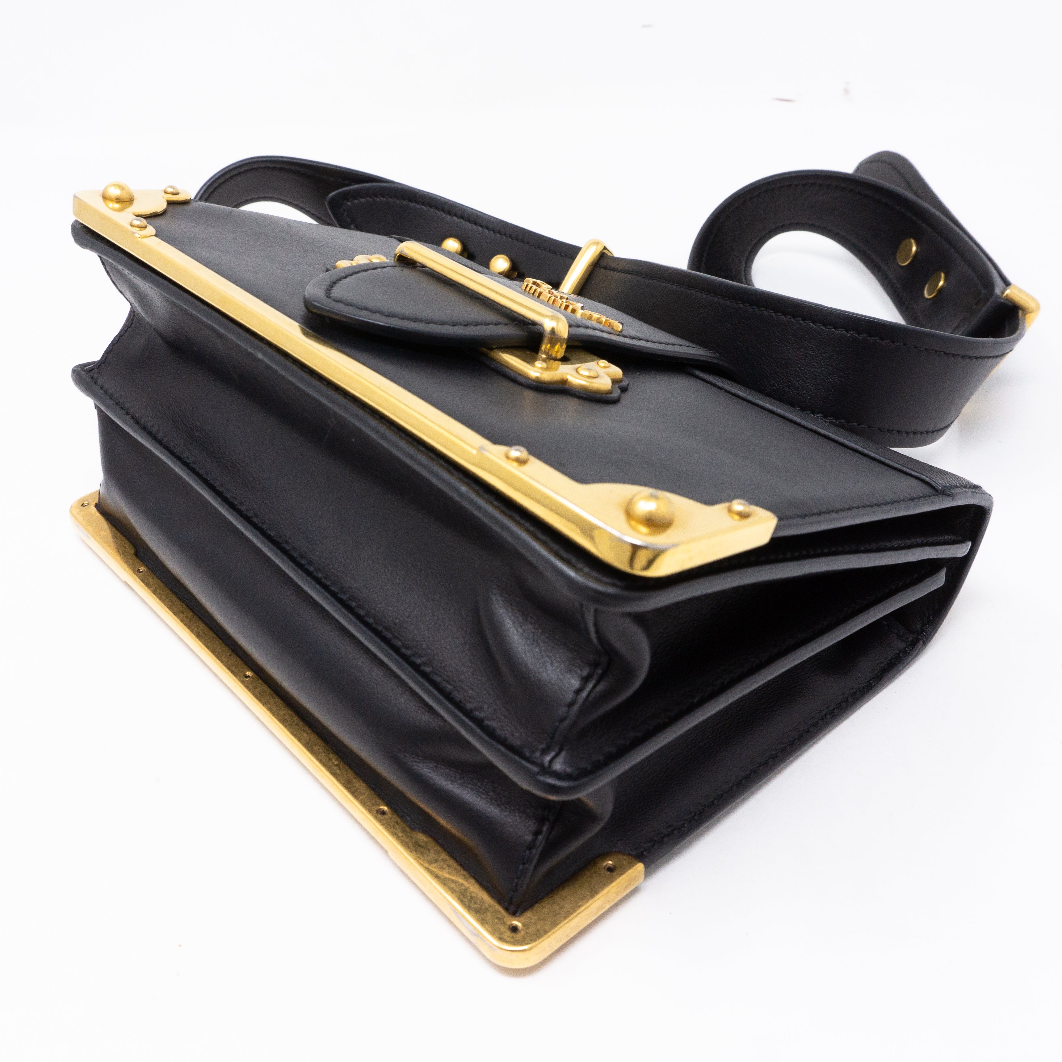 Cahier Black Leather Bag