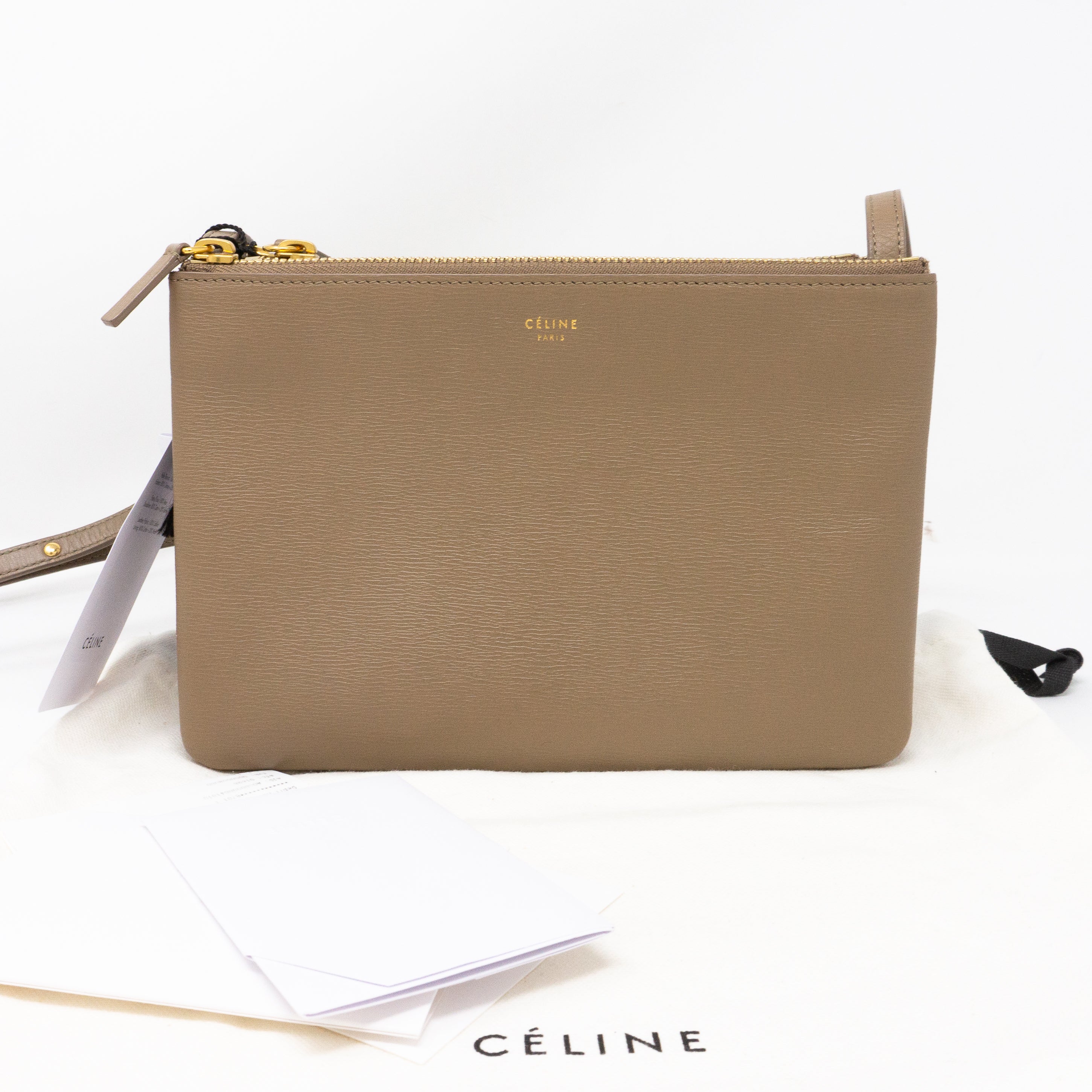 Celine on sale trio taupe