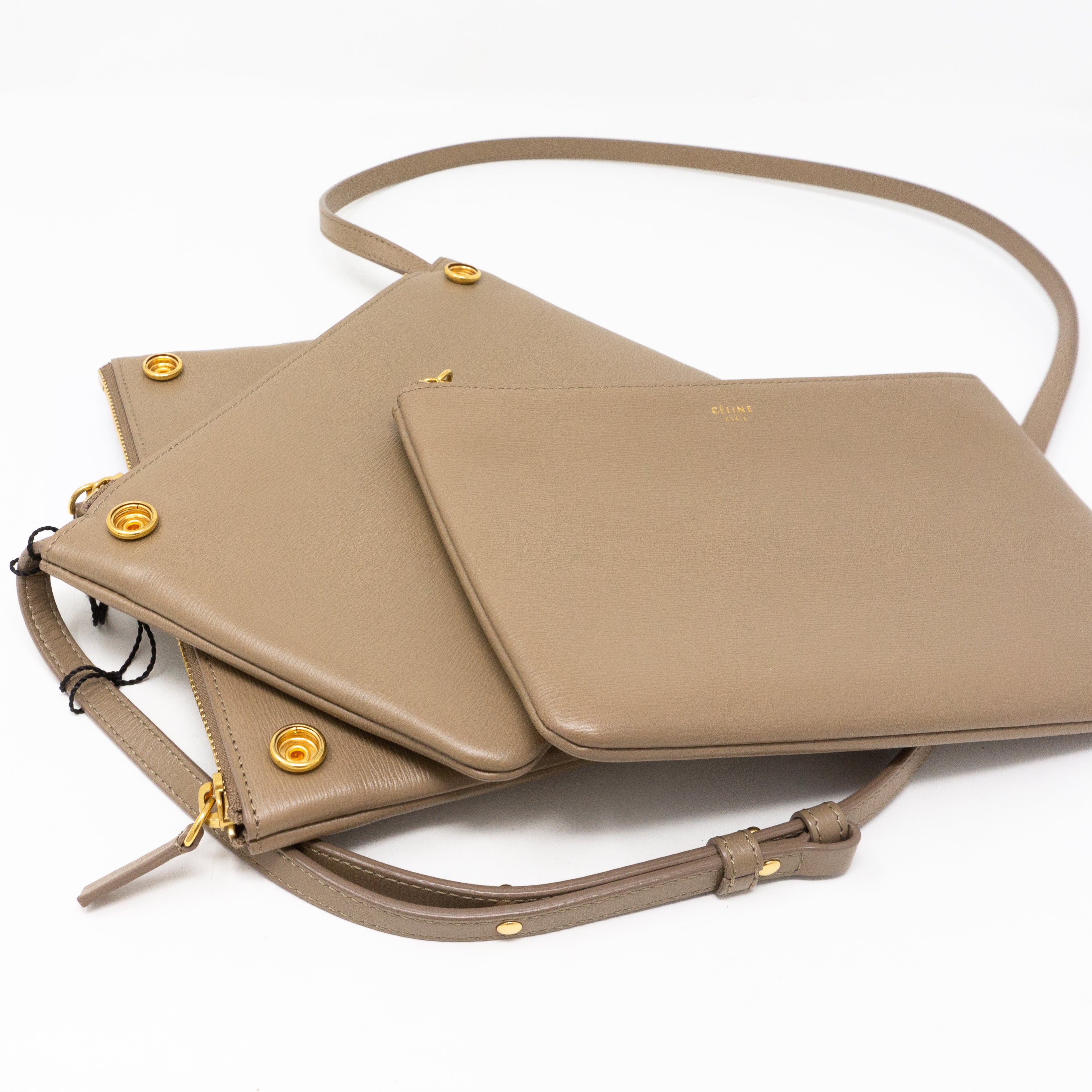 Trio Bag Taupe Leather