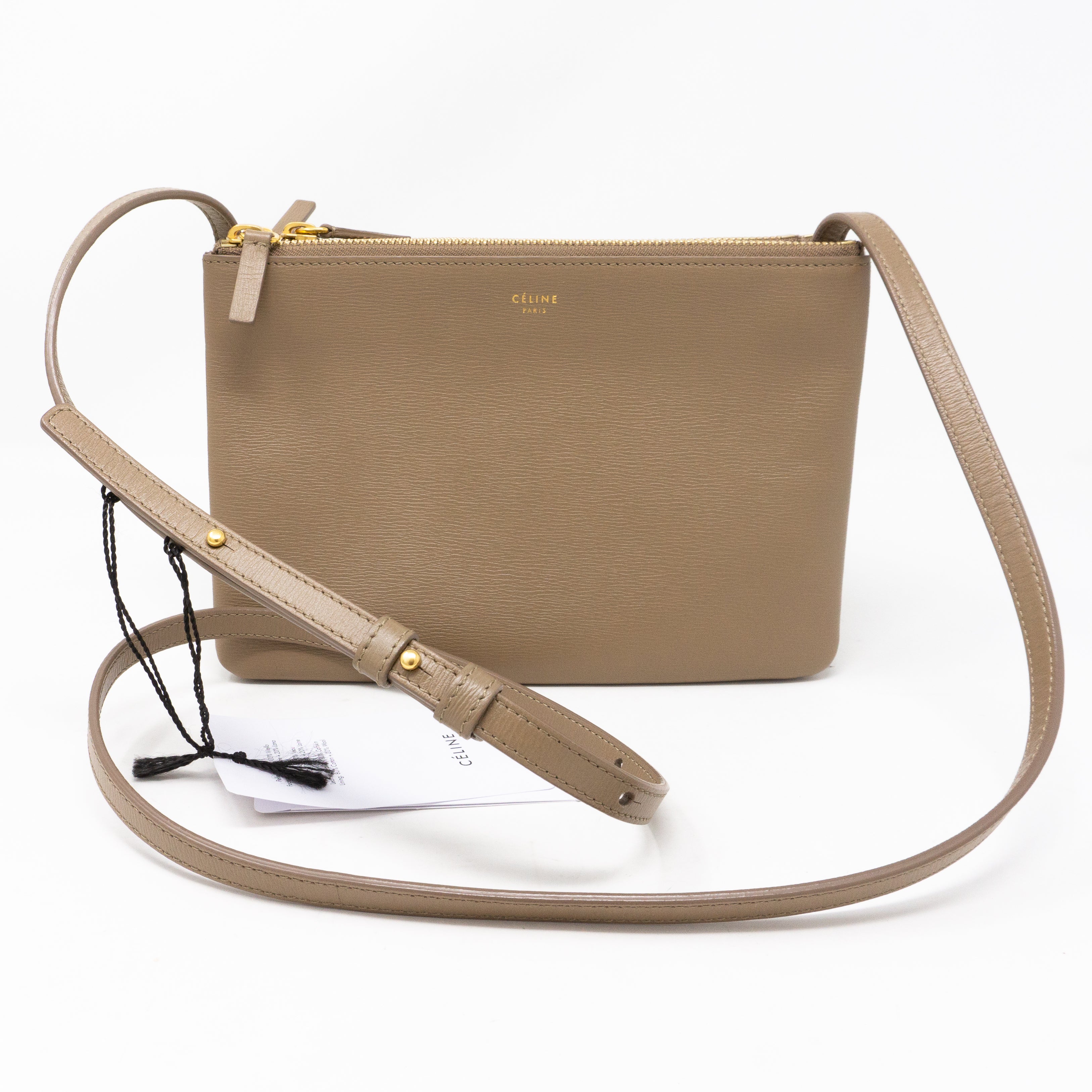 C line Trio Bag Taupe Leather Queen Station