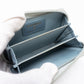 Zipped Coin Purse Iridescent Light Blue Leather