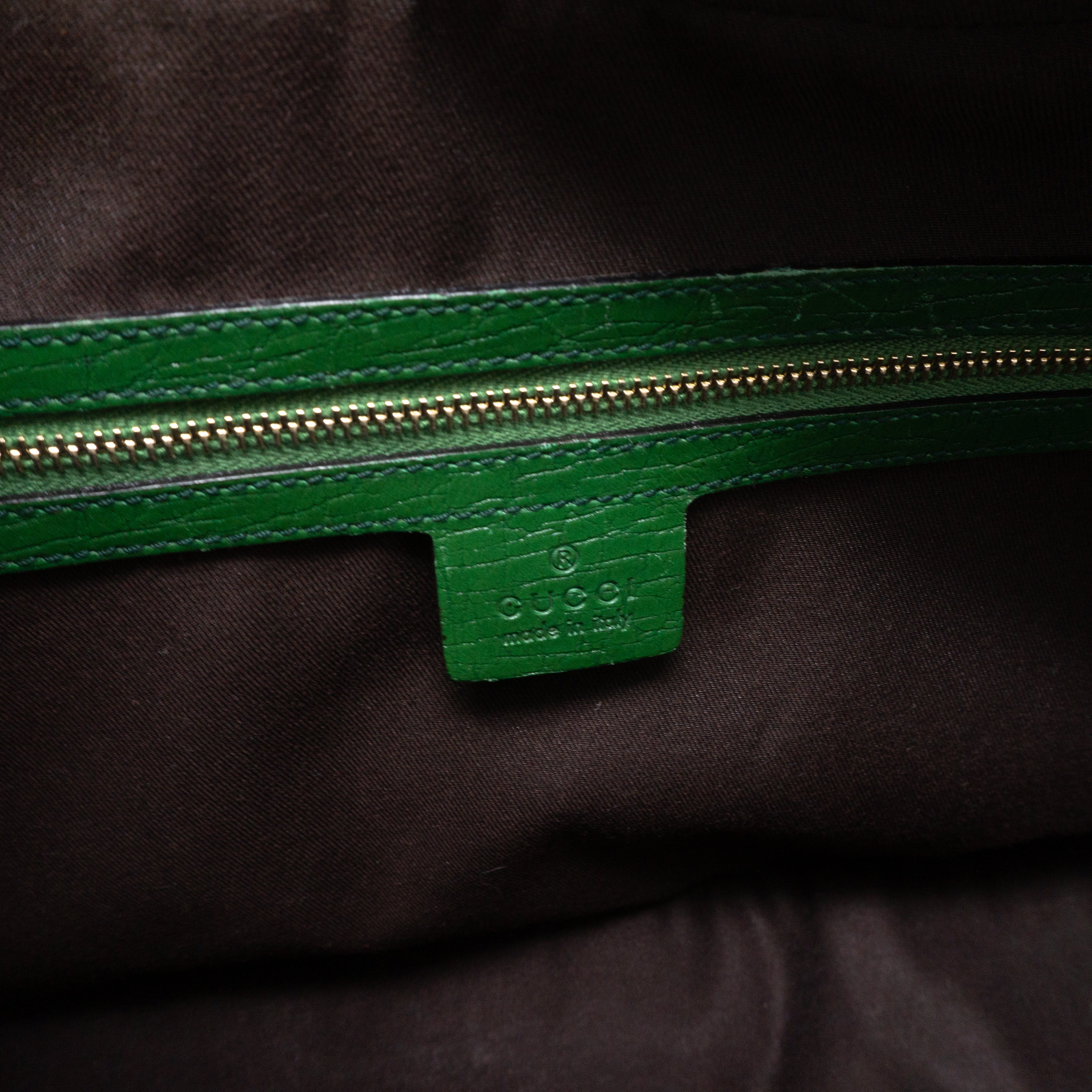 Horsebit Chain Shoulder Bag Green