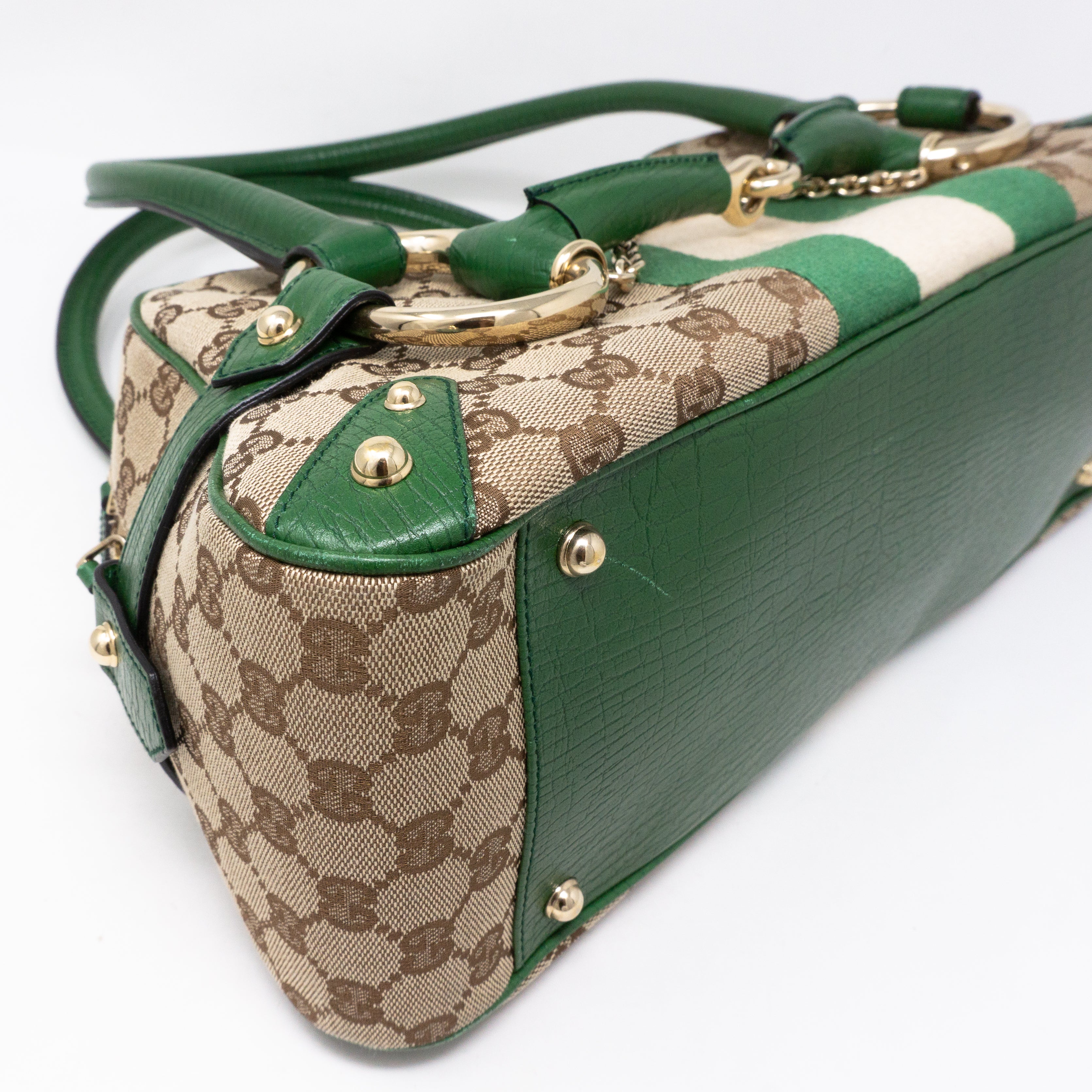 Horsebit Chain Shoulder Bag Green