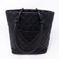 Cambon Small Tote Quilted Leather Black