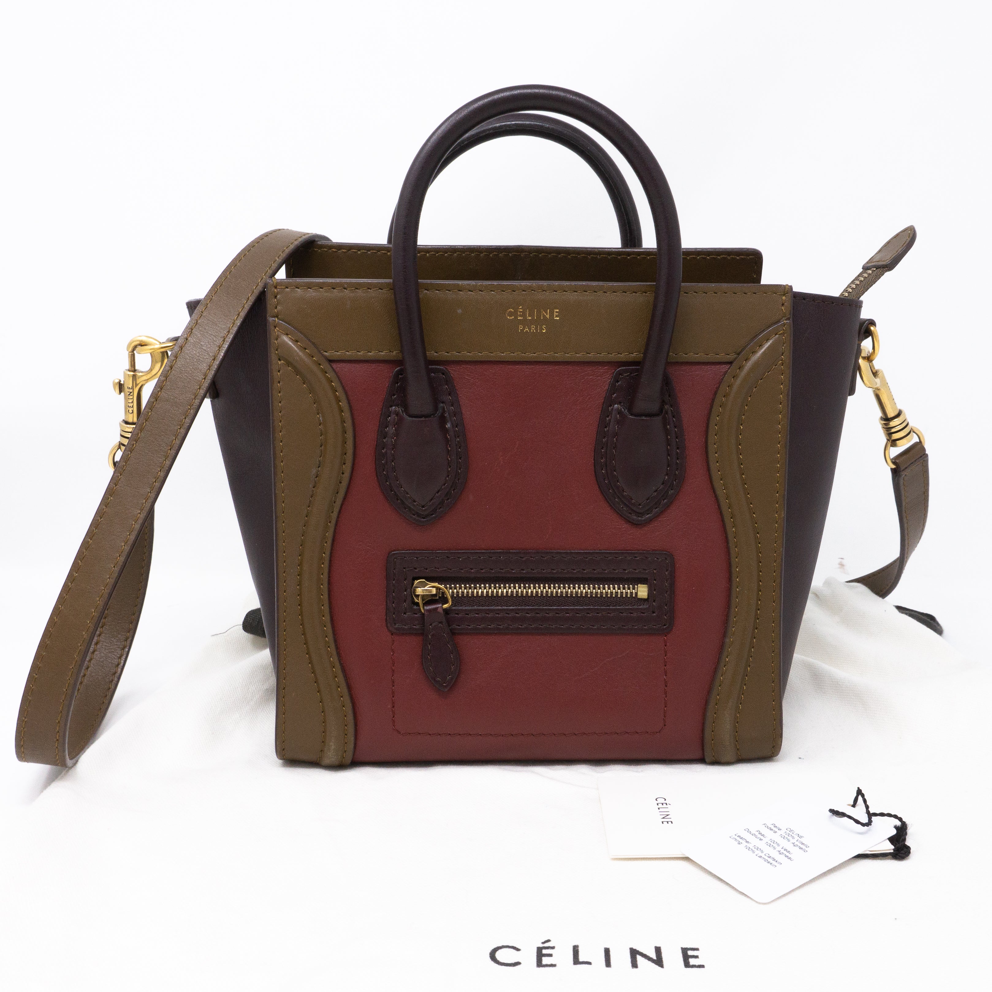 Nano Luggage Tri-color Leather