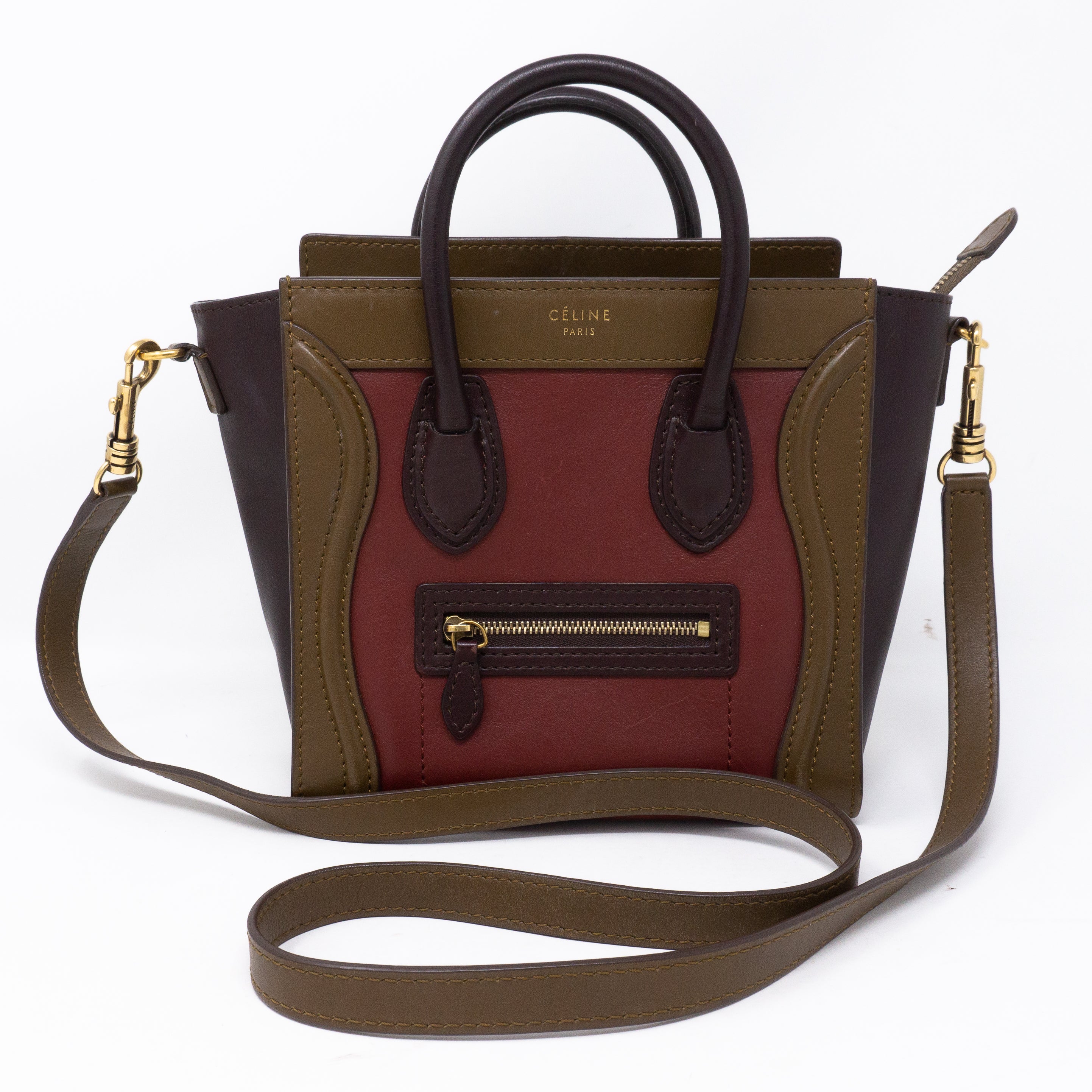 Nano Luggage Tri-color Leather