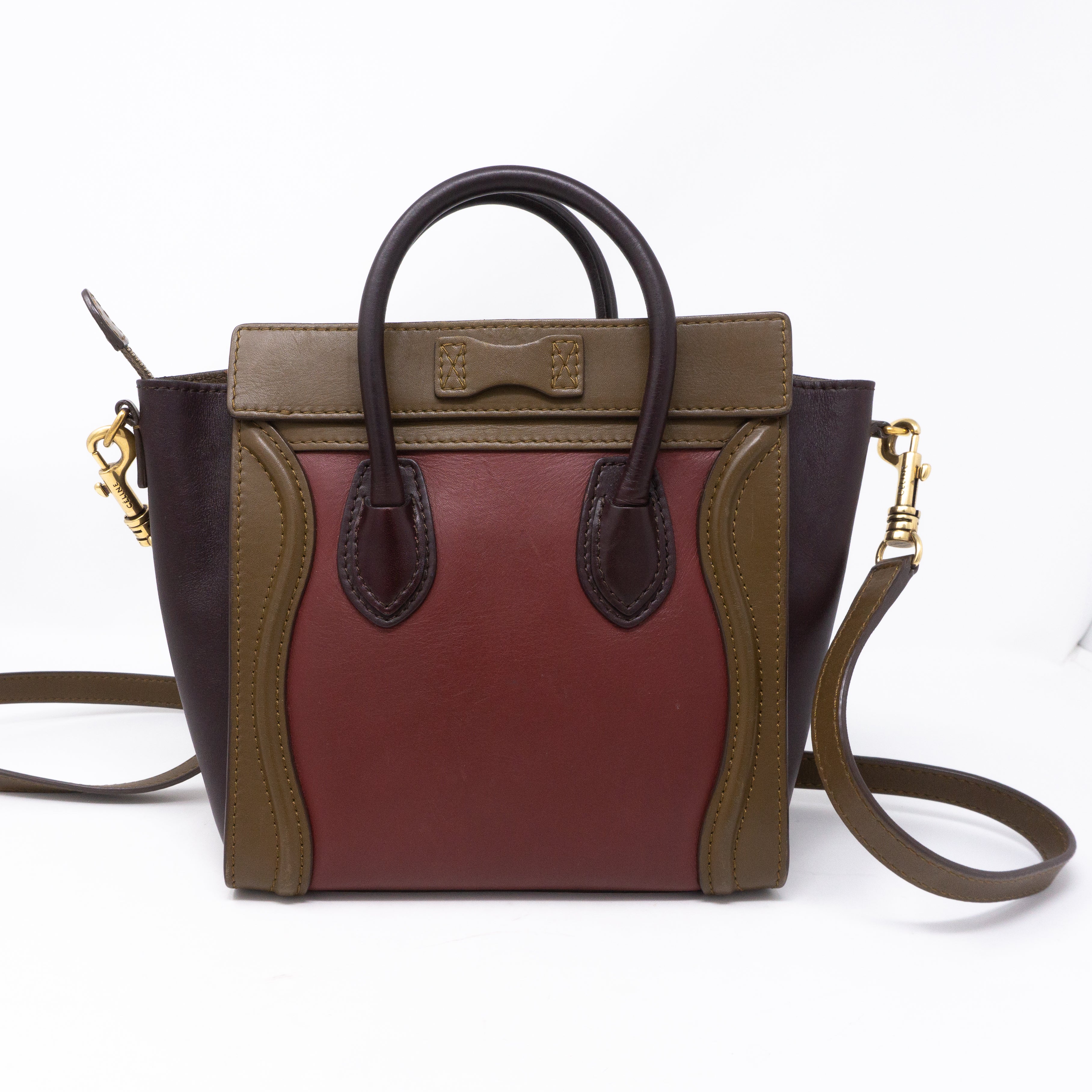 Nano Luggage Tri-color Leather