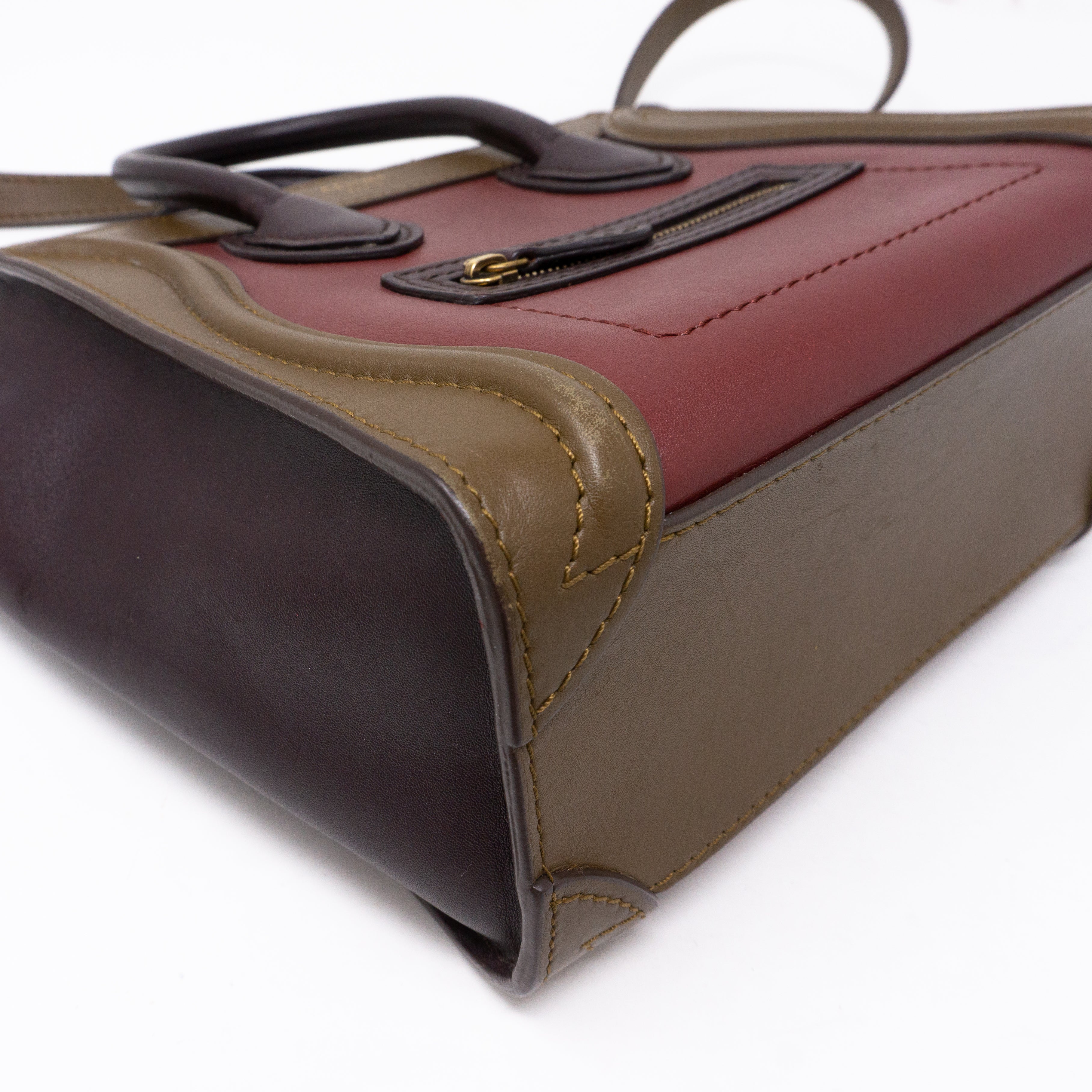 Nano Luggage Tri-color Leather