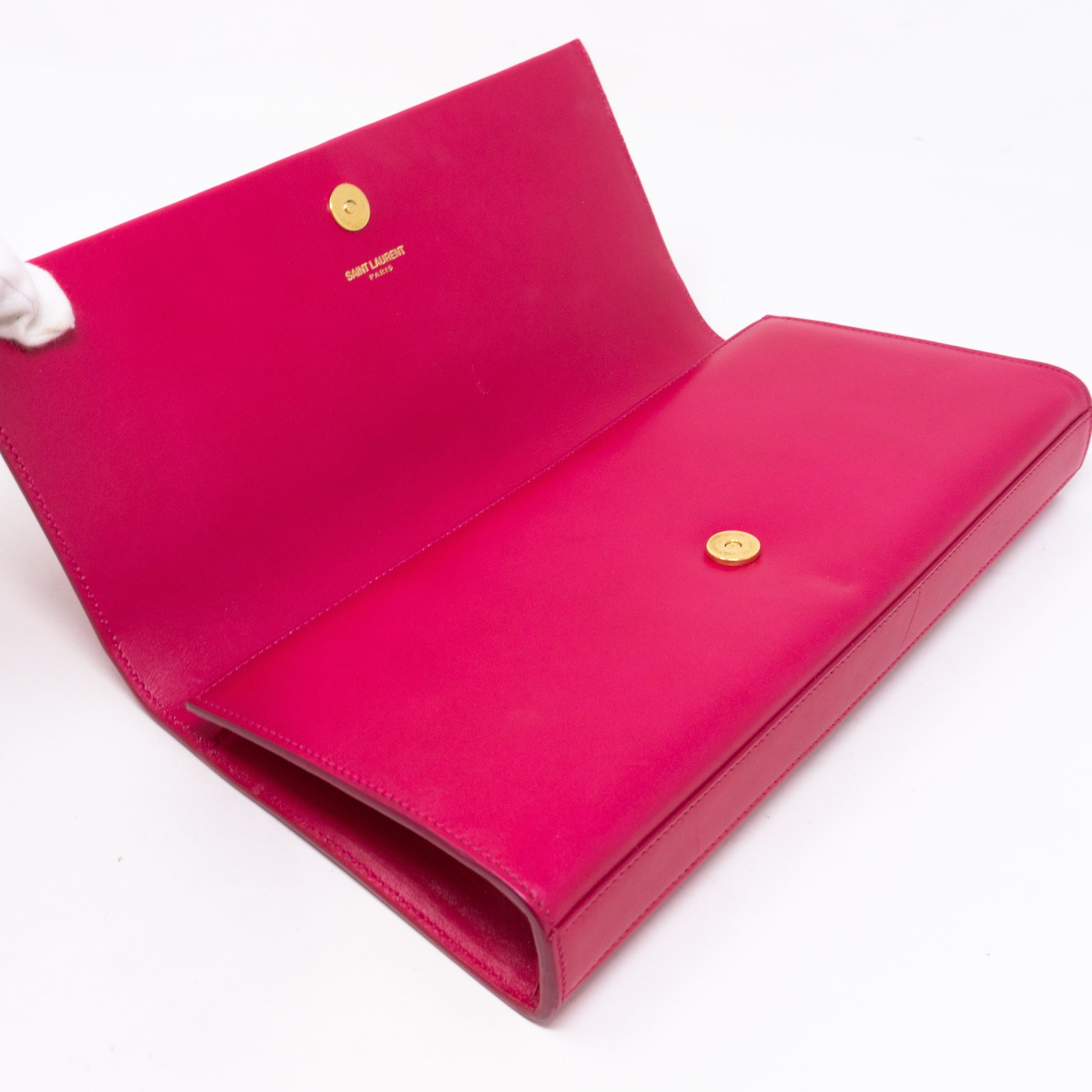 Kate Clutch Tassel Pink Leather