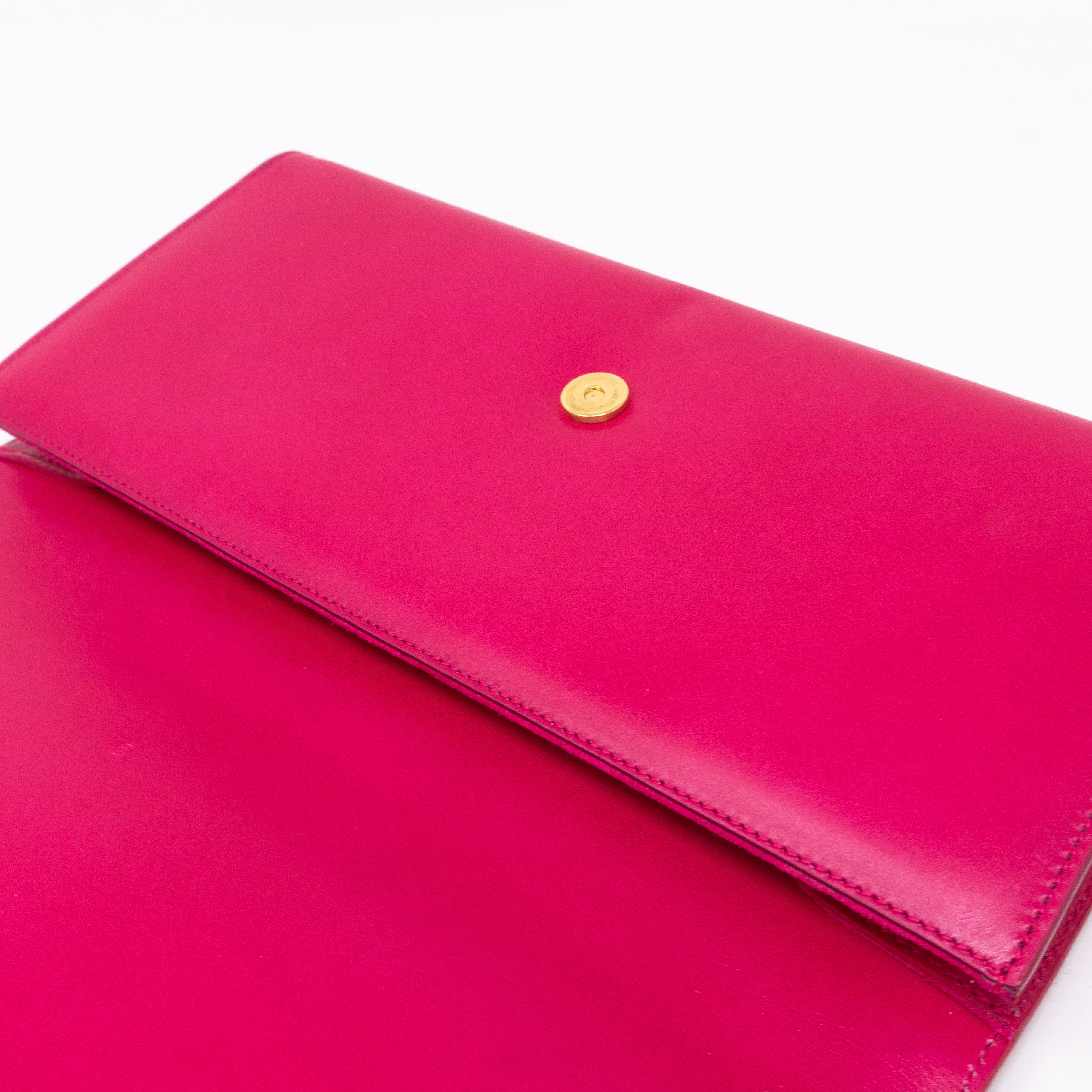 Kate Clutch Tassel Pink Leather