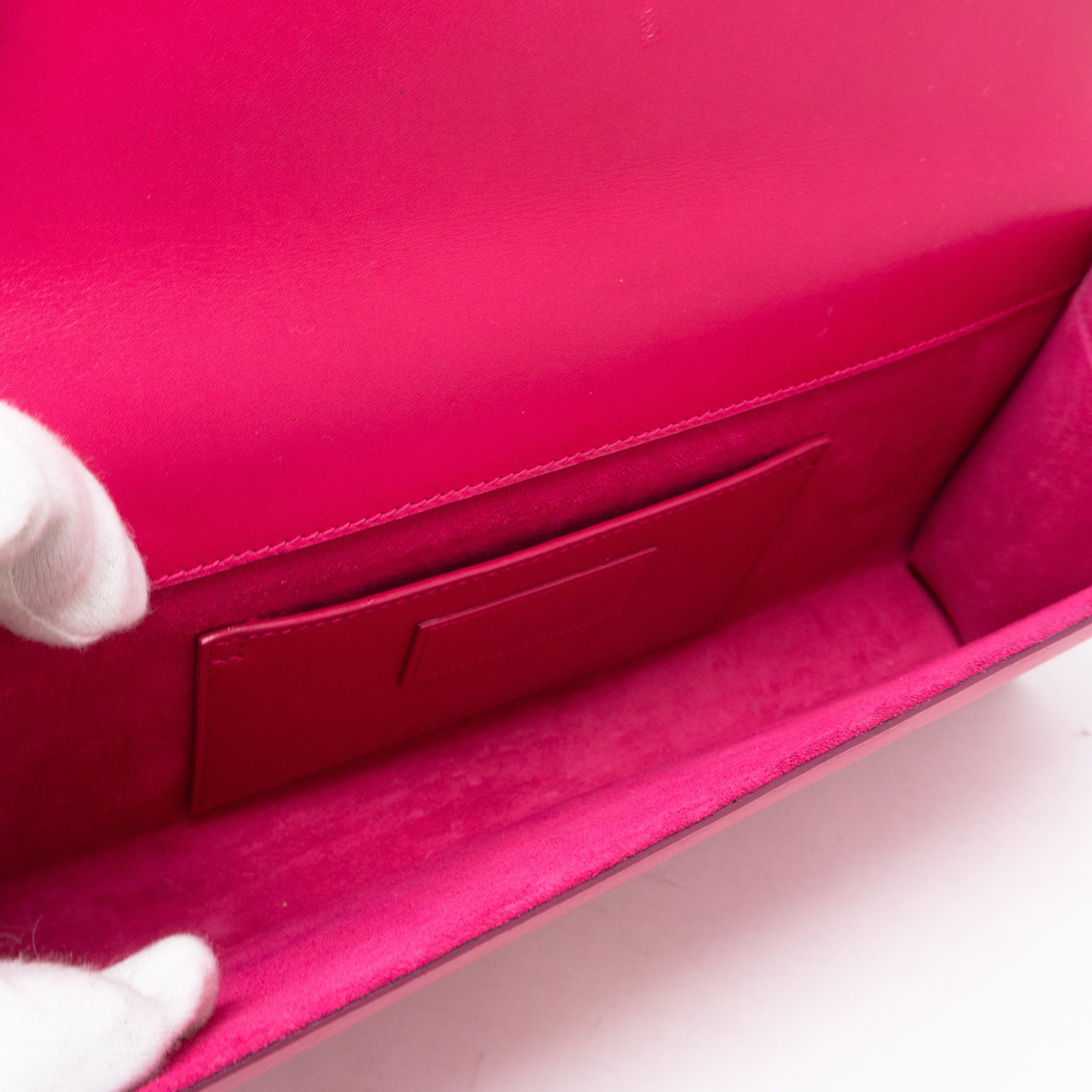Kate Clutch Tassel Pink Leather