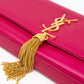 Kate Clutch Tassel Pink Leather