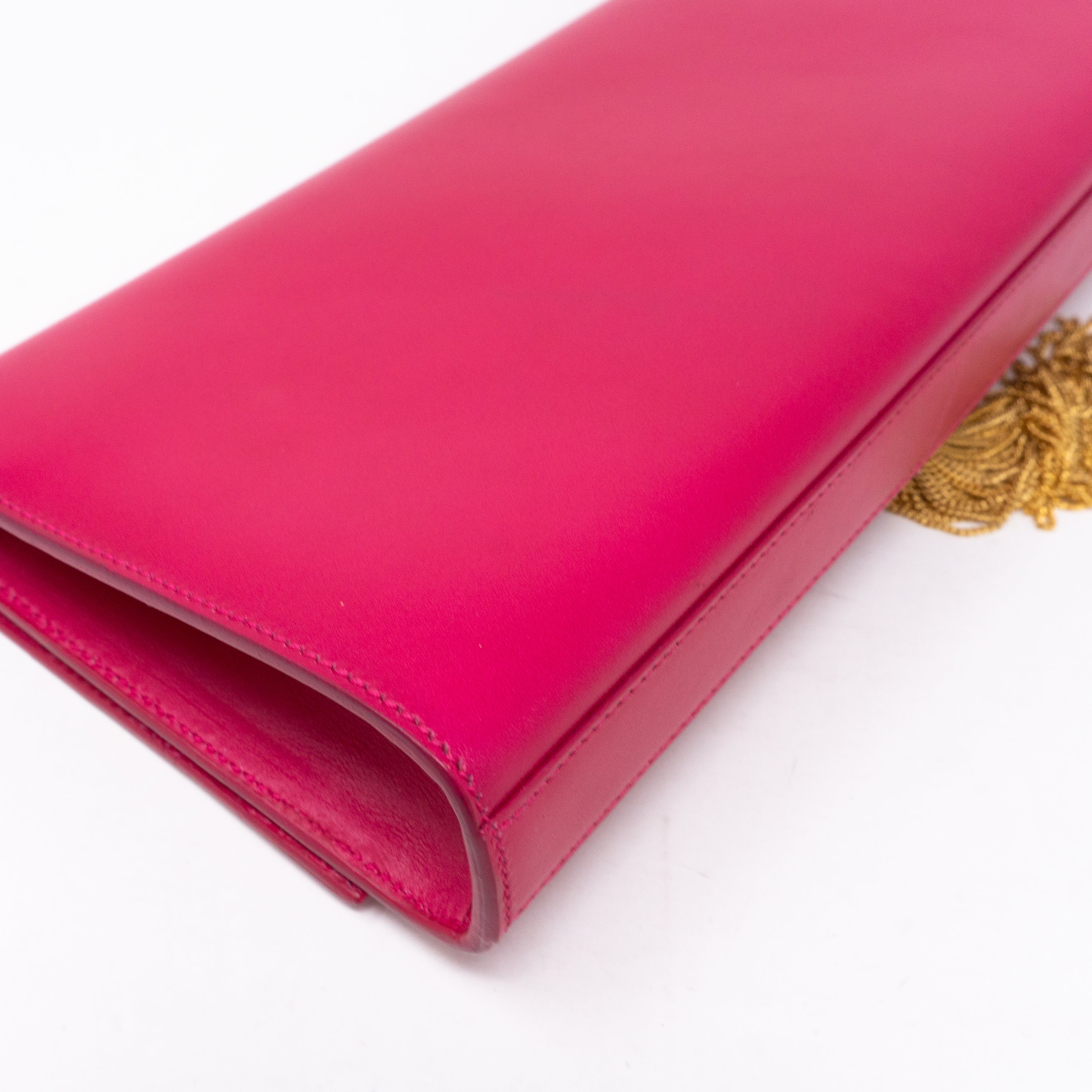 Kate Clutch Tassel Pink Leather