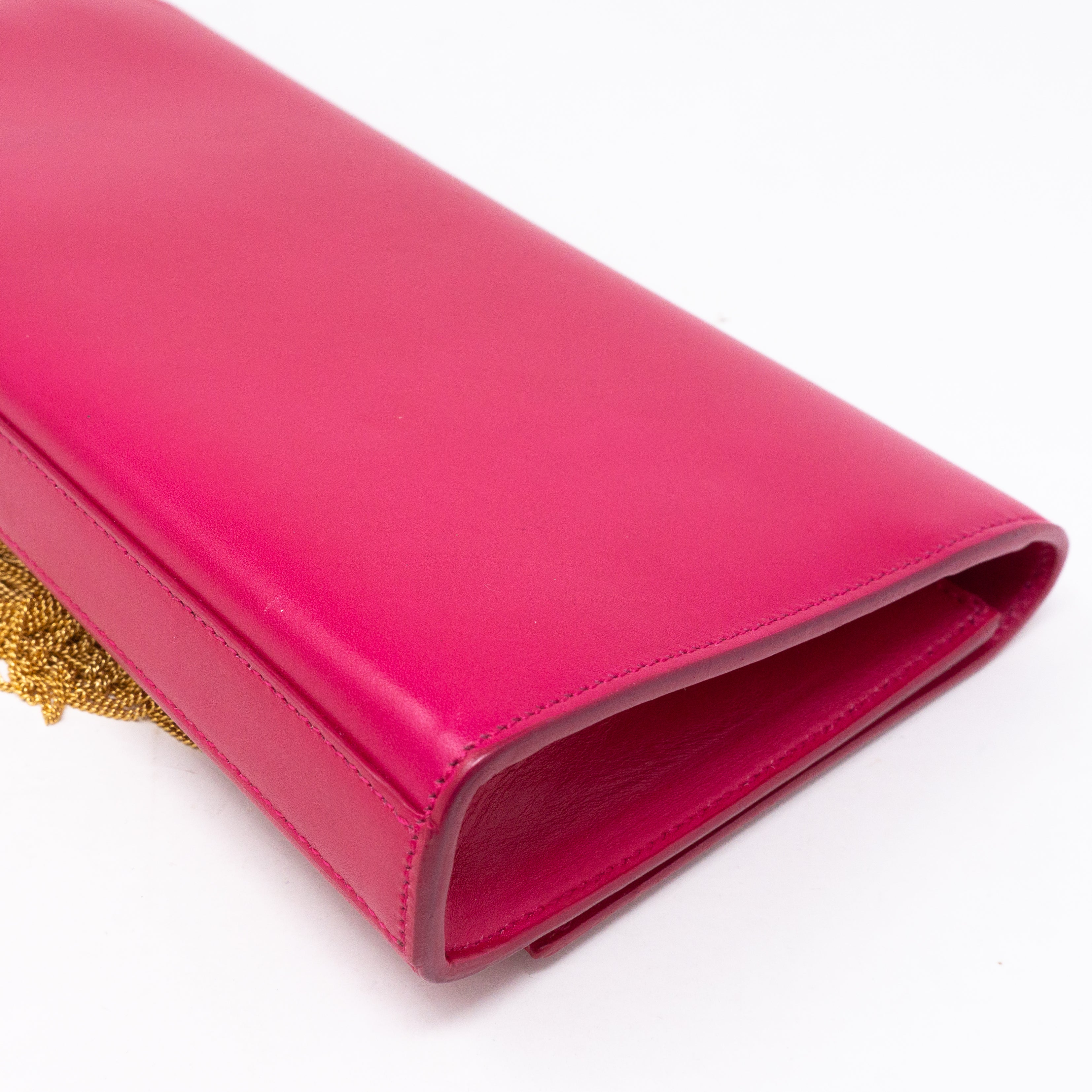 Kate Clutch Tassel Pink Leather