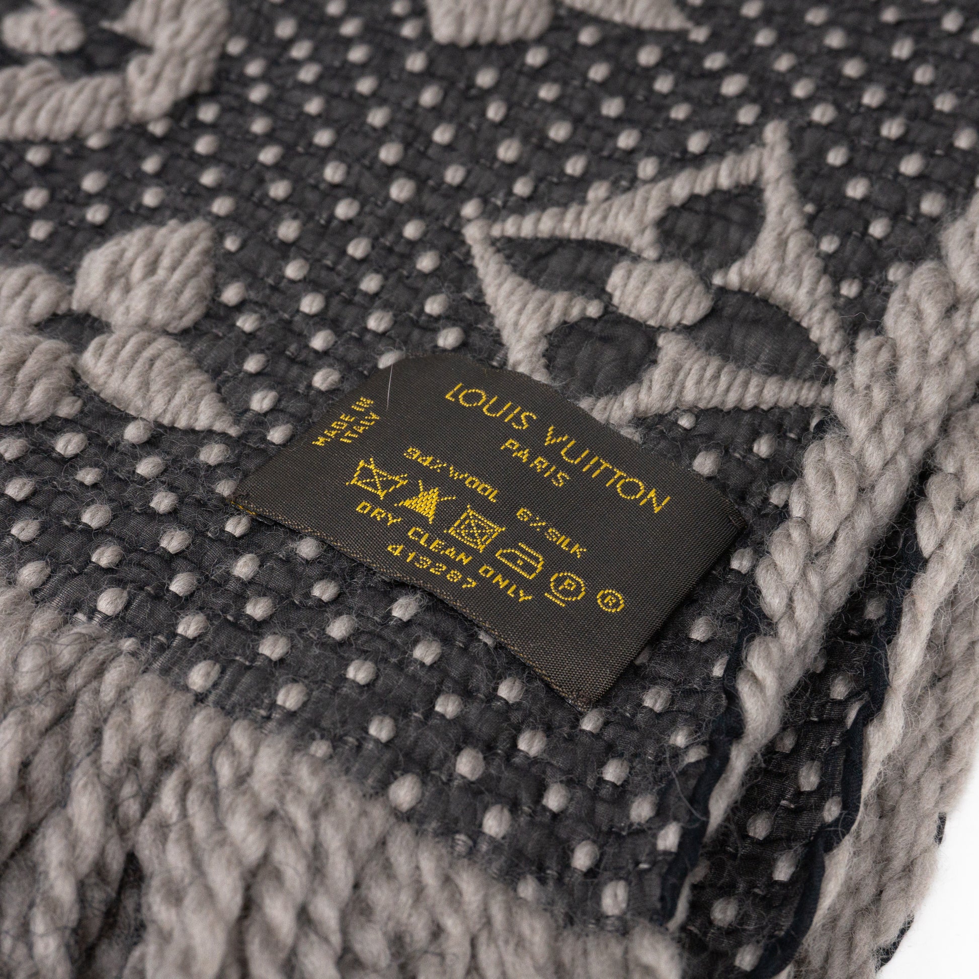 Louis Vuitton Logomania Scarf, Grey, New with Blemish WA001 - Julia Rose  Boston