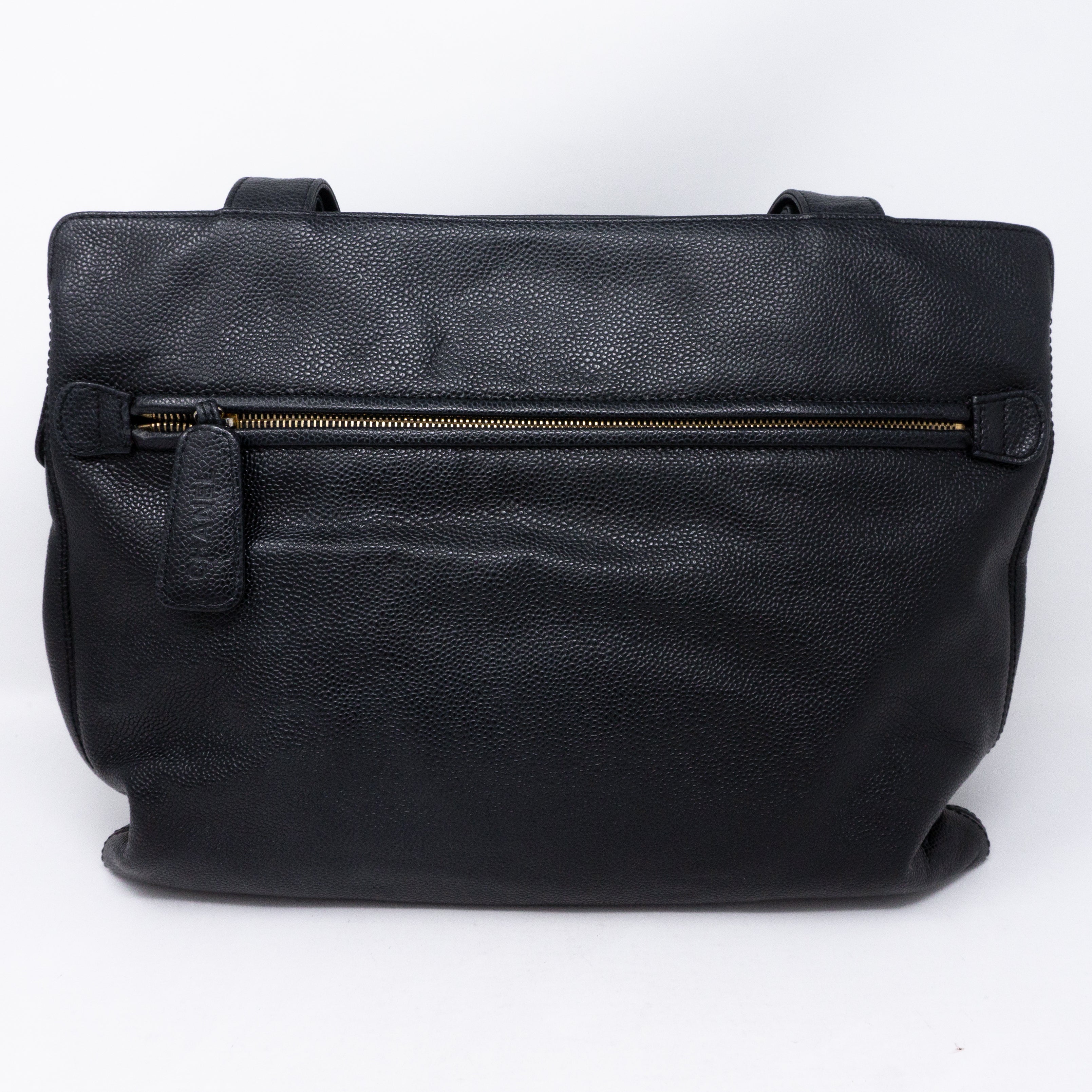 CC Shoulder Tote Black Caviar