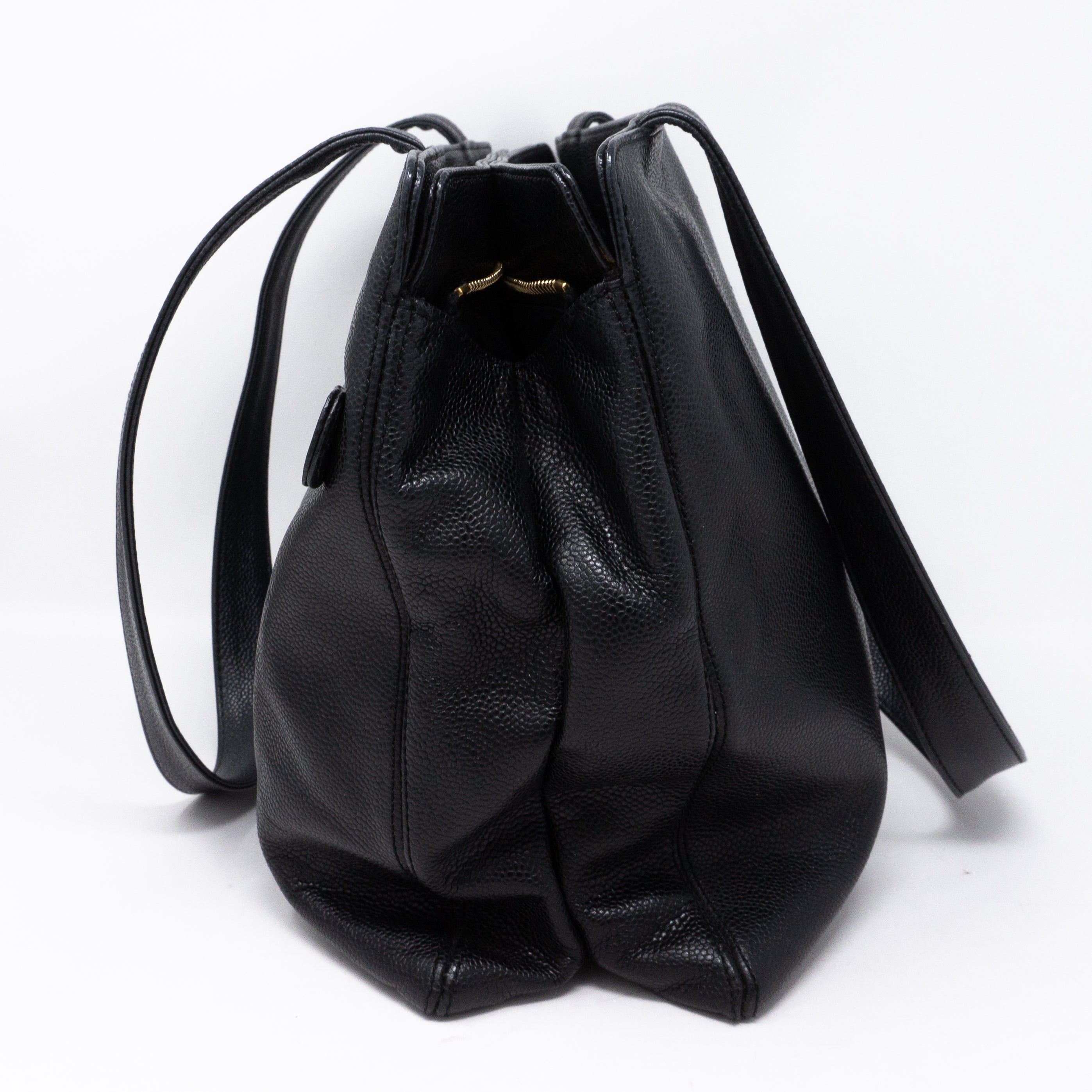 CC Shoulder Tote Black Caviar