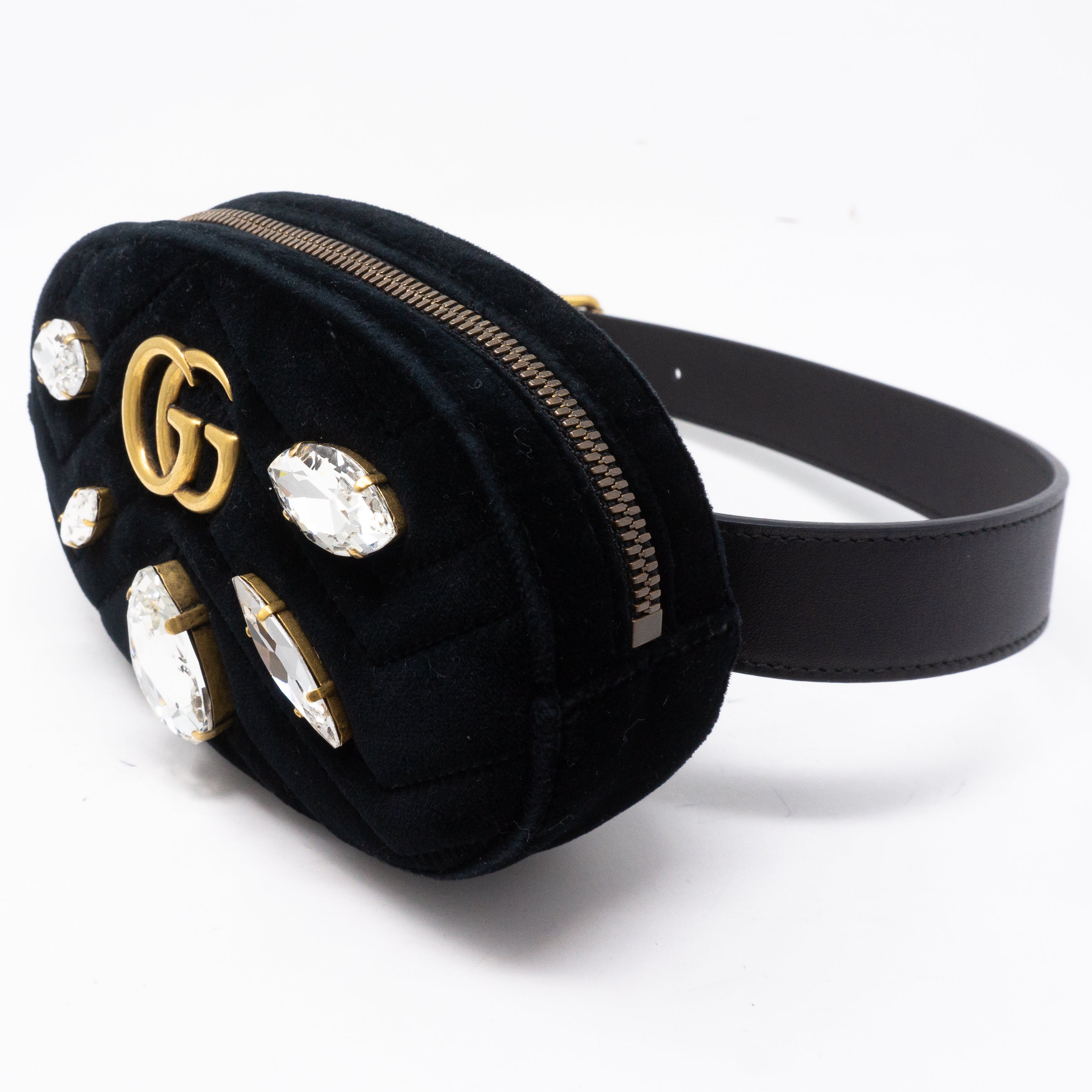 GG Marmont Matelasse Belt Bag Velvet