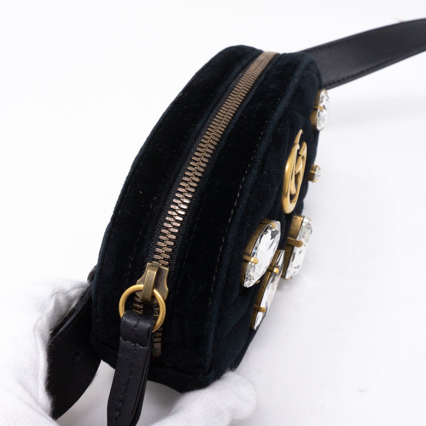 GG Marmont Matelasse Belt Bag Velvet