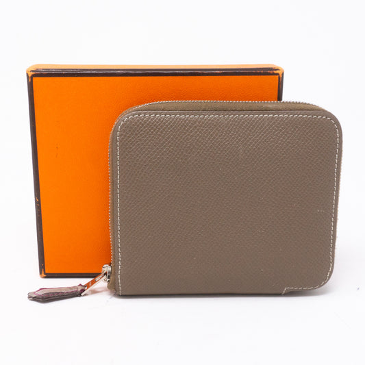 Silk'in Compact Wallet Etoupe Leather