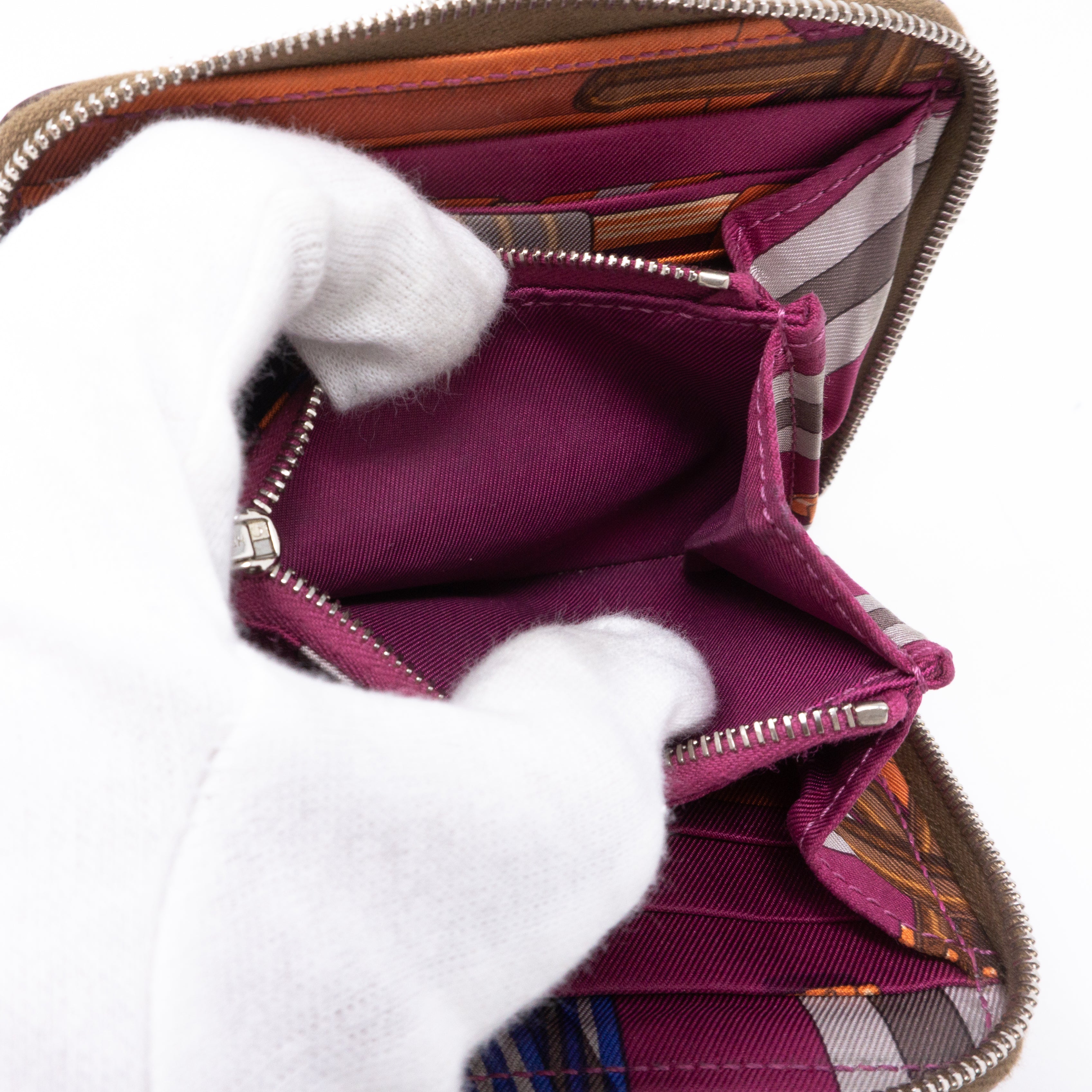 Silk'in Compact Wallet Etoupe Leather