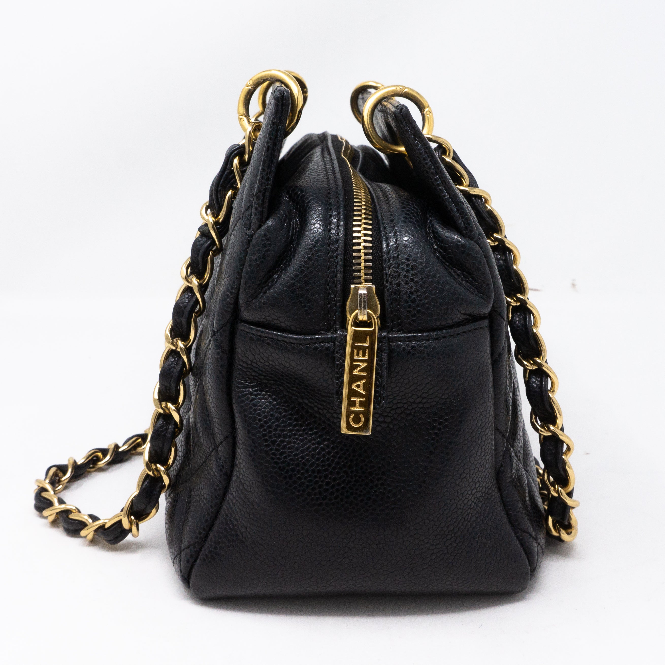 CC Quilted Shopping Tote Black Caviar